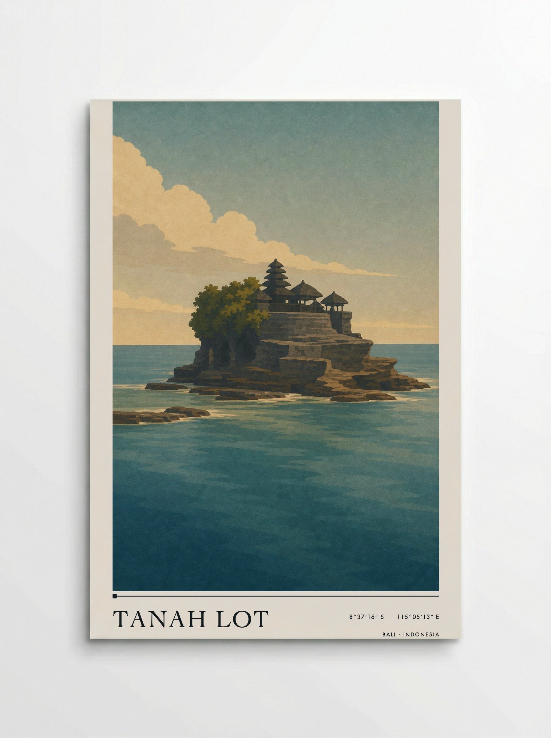 Tanah Lot Travel Poster Artwork - Poster