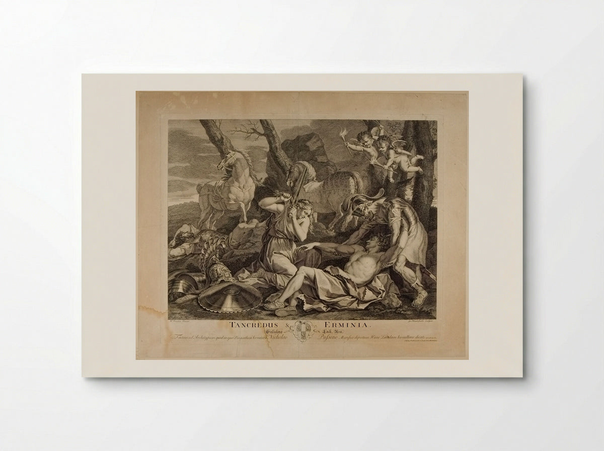 Tancredus and Erminia - Gerard van der Gucht - Poster