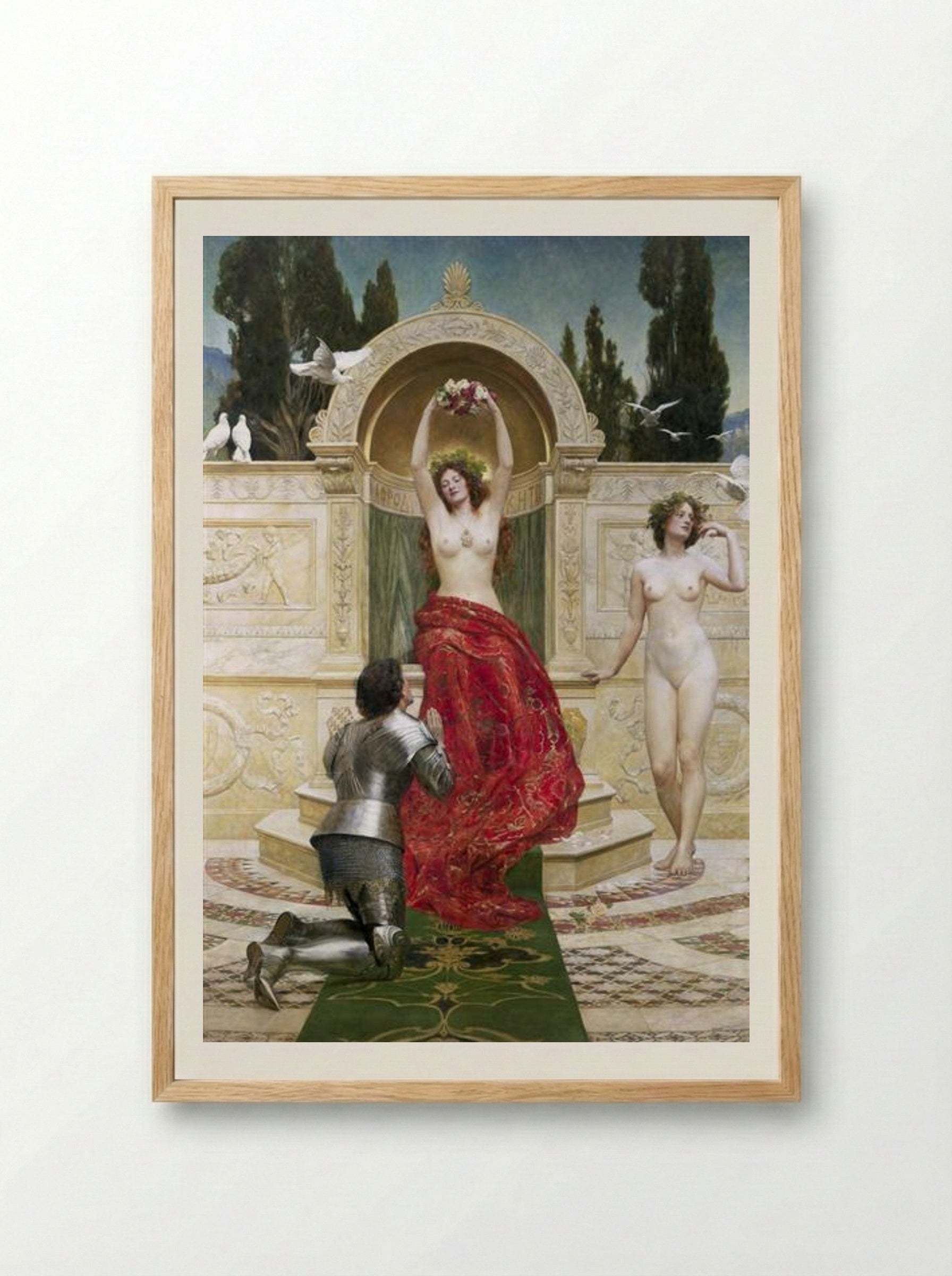 Tannhäuser in the Venusberg - John Collier - Framed Print Wood