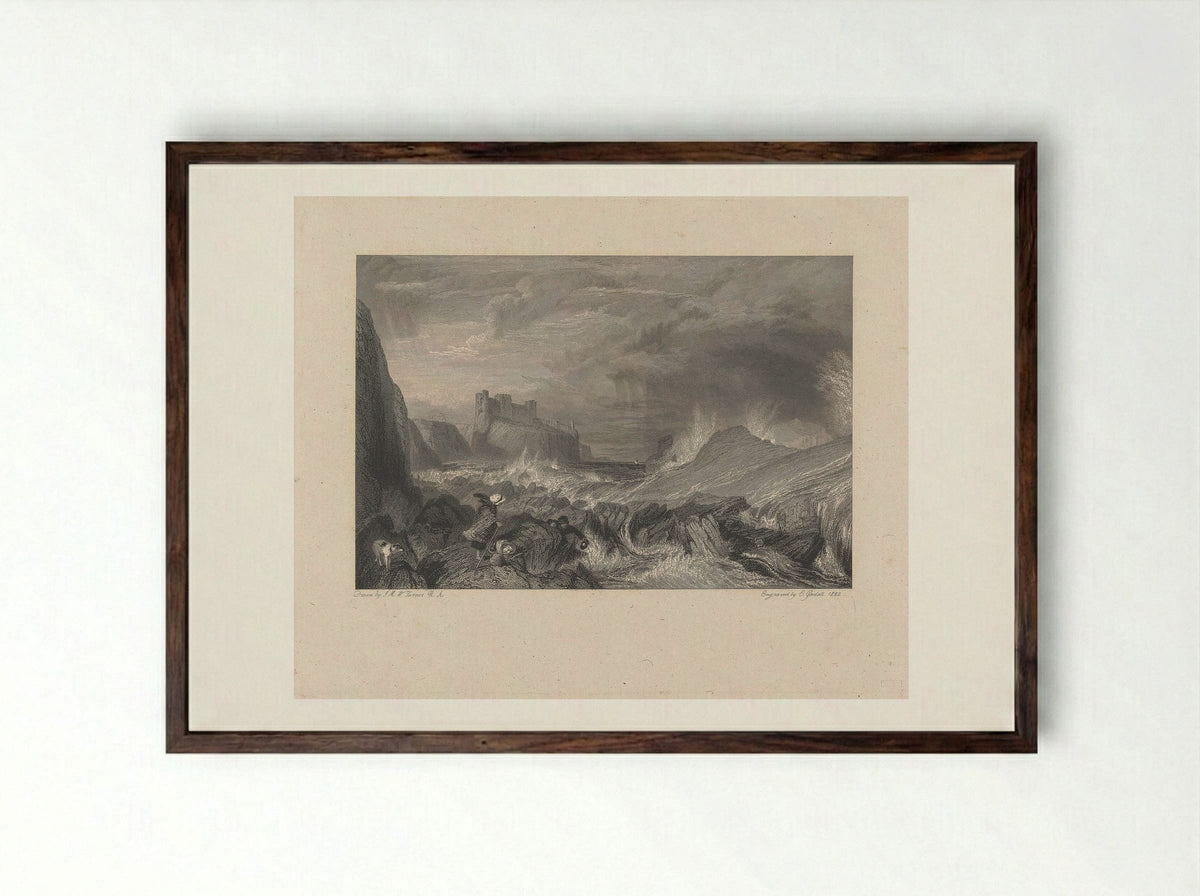 Tantallon Castle - Edward Goodall - Framed Print Dark Wood
