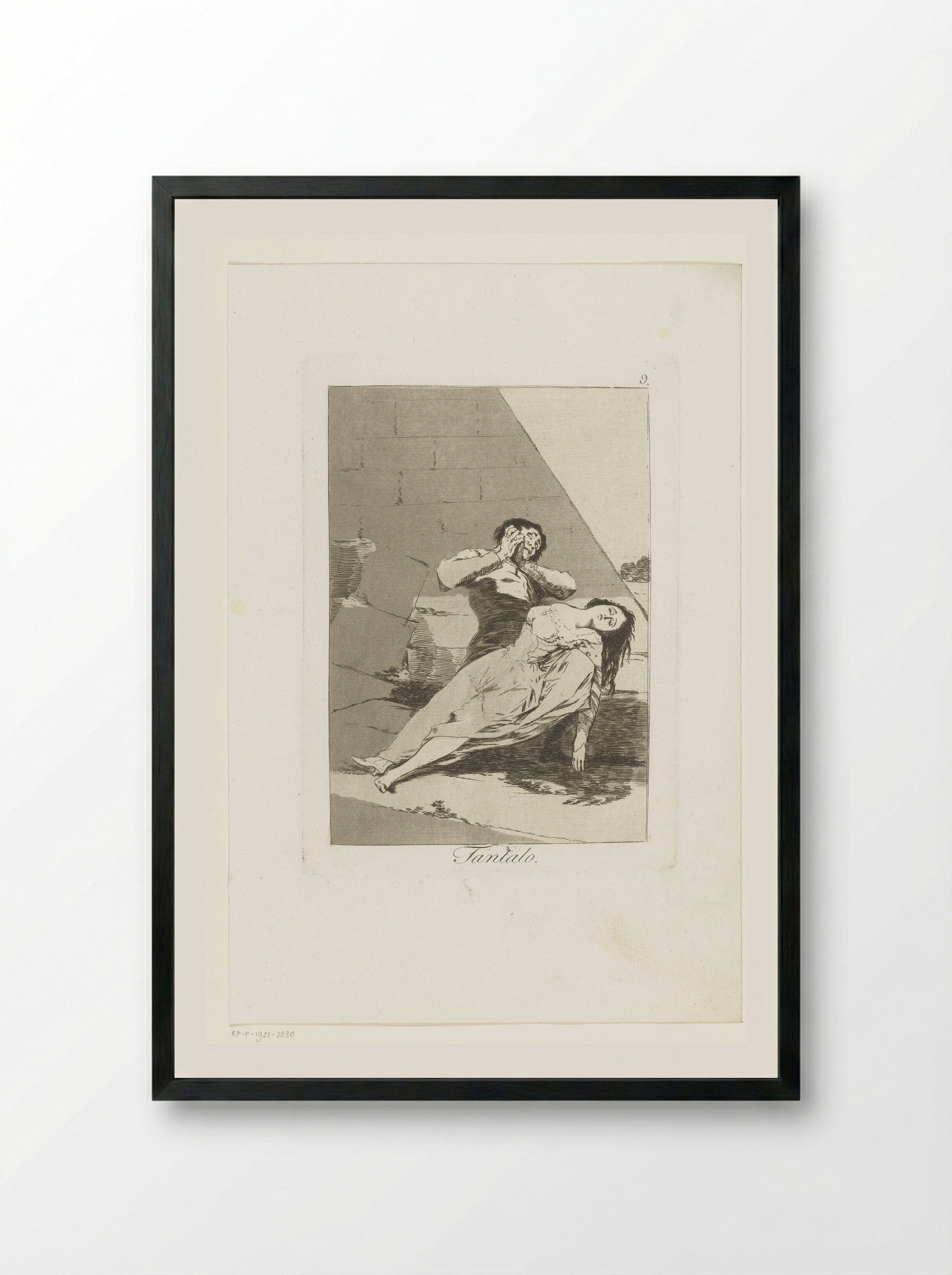 Tantalus - Francisco de Goya - Framed Print Black
