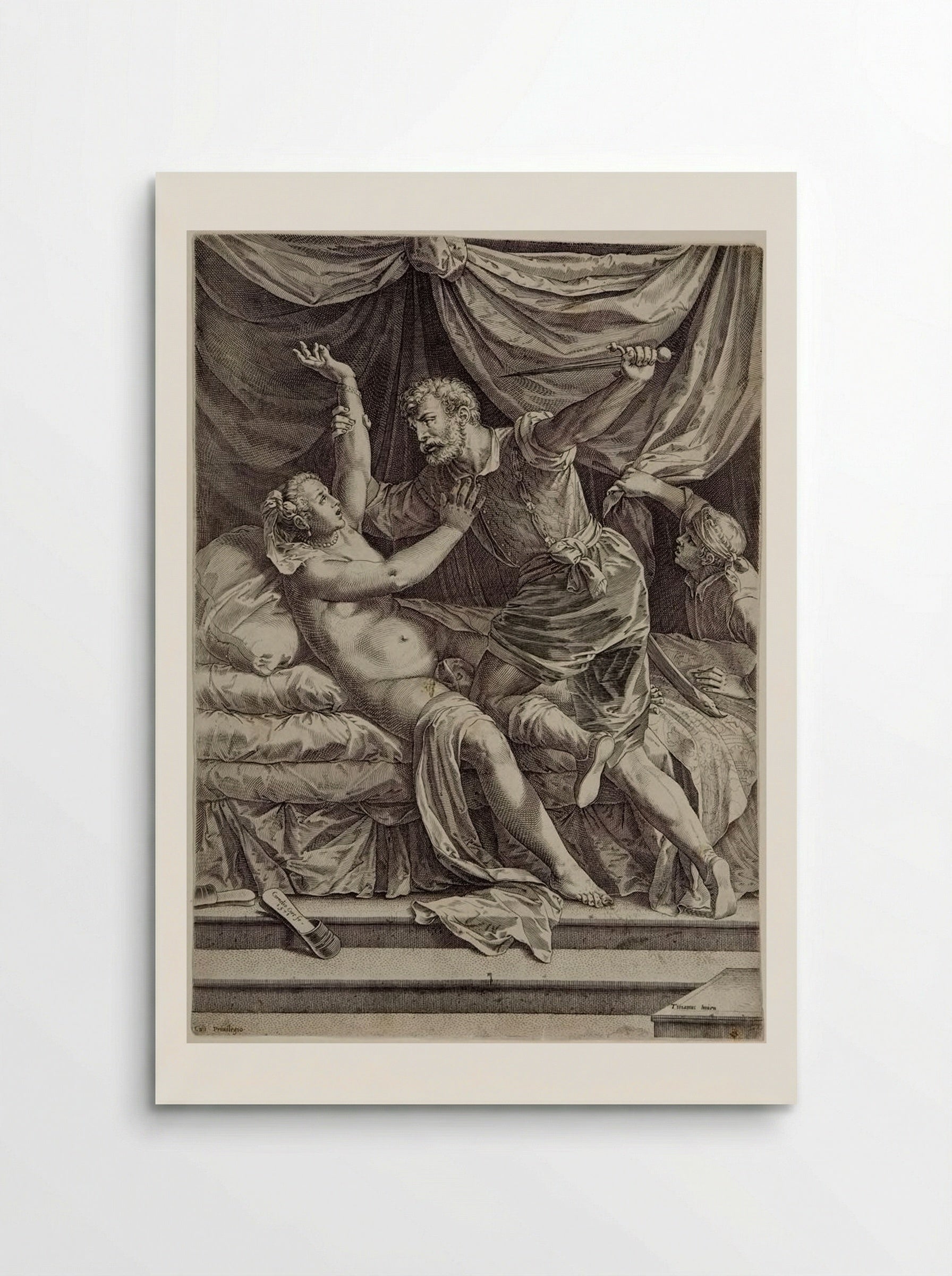 Tarquin and Lucretia - Cornelis Cort - Poster