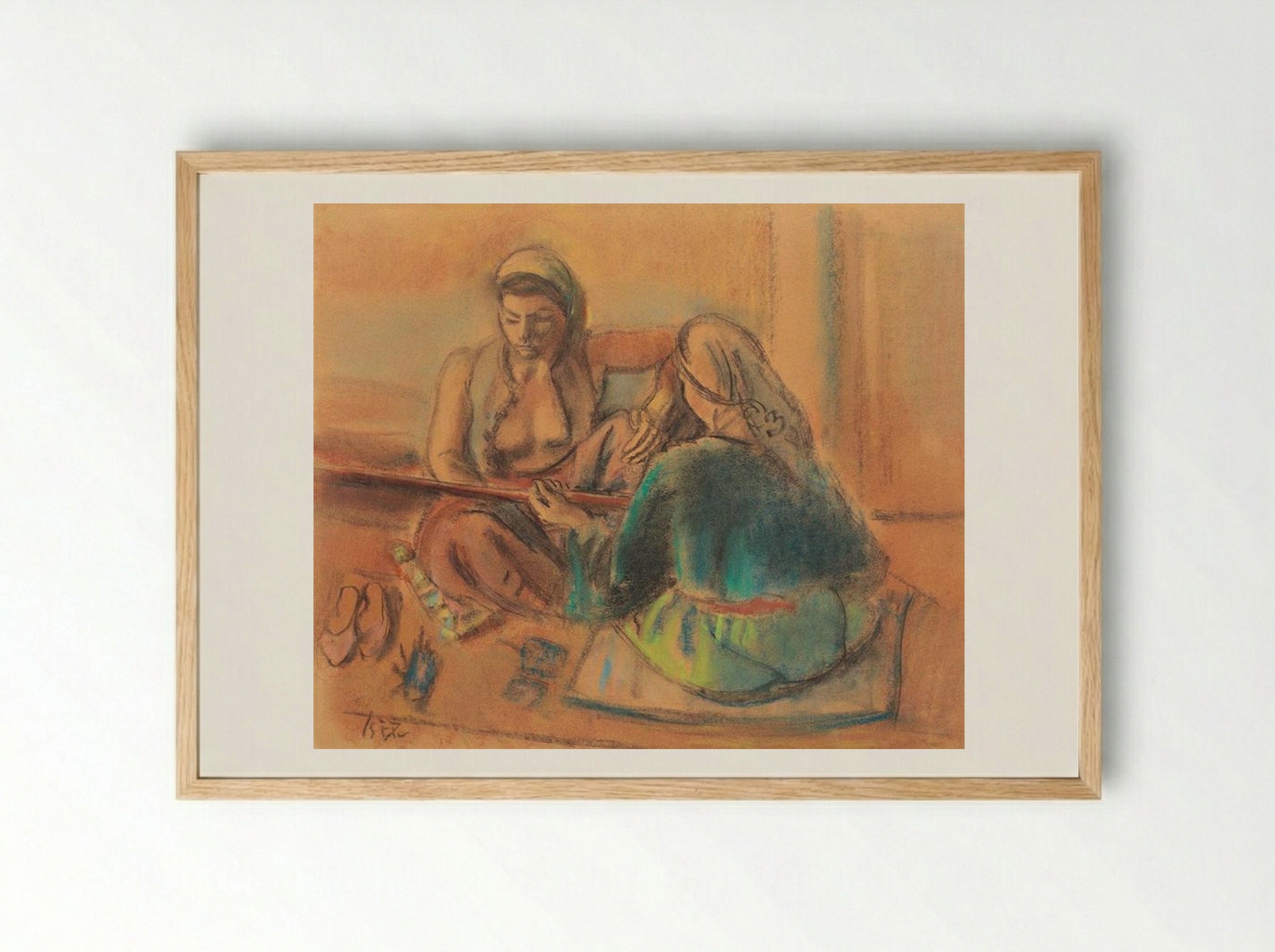 Tatar Women - Iosif Iser - Framed Print Wood