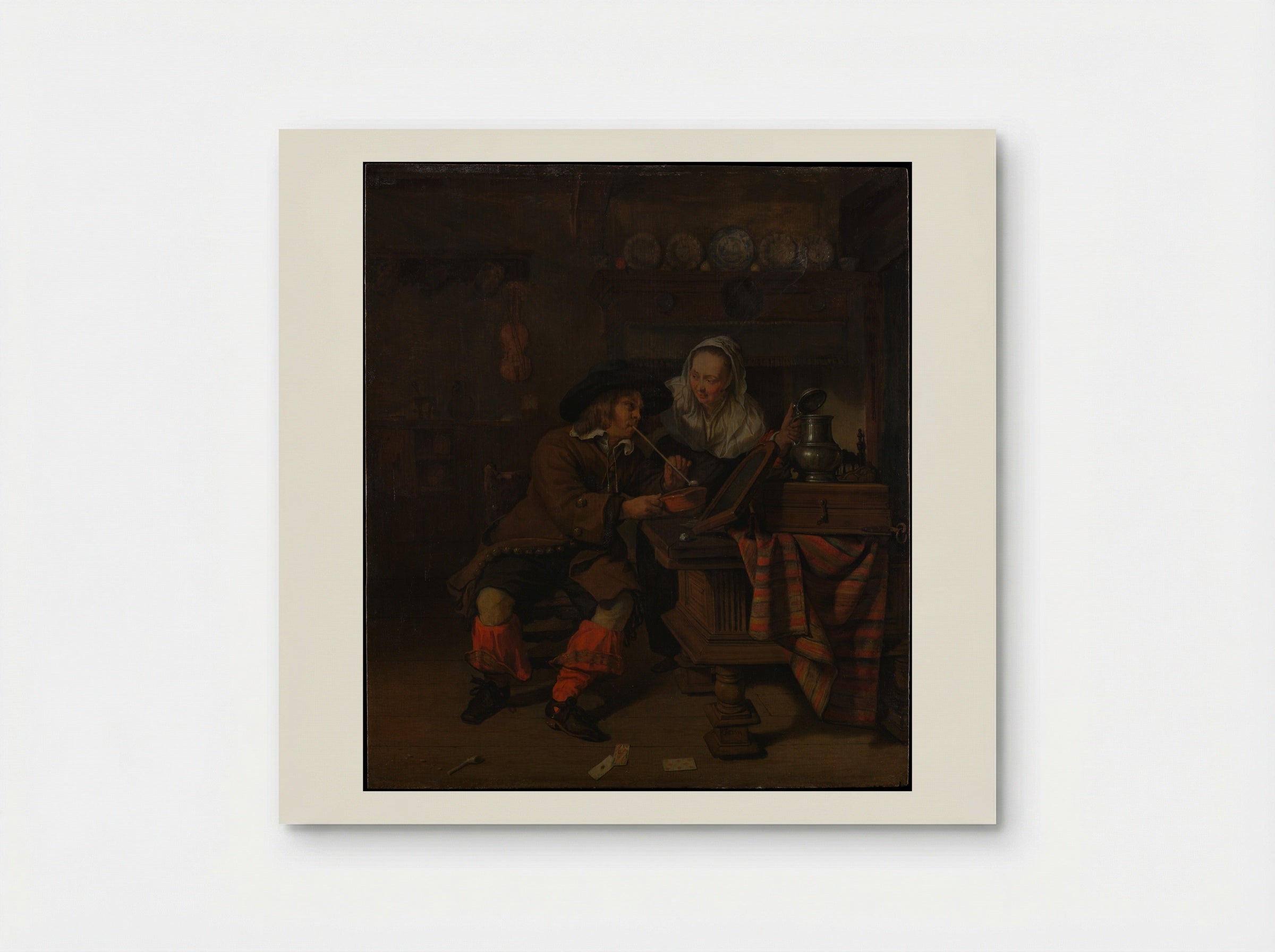 Tavern Scene - Gabriël Metsu - Poster