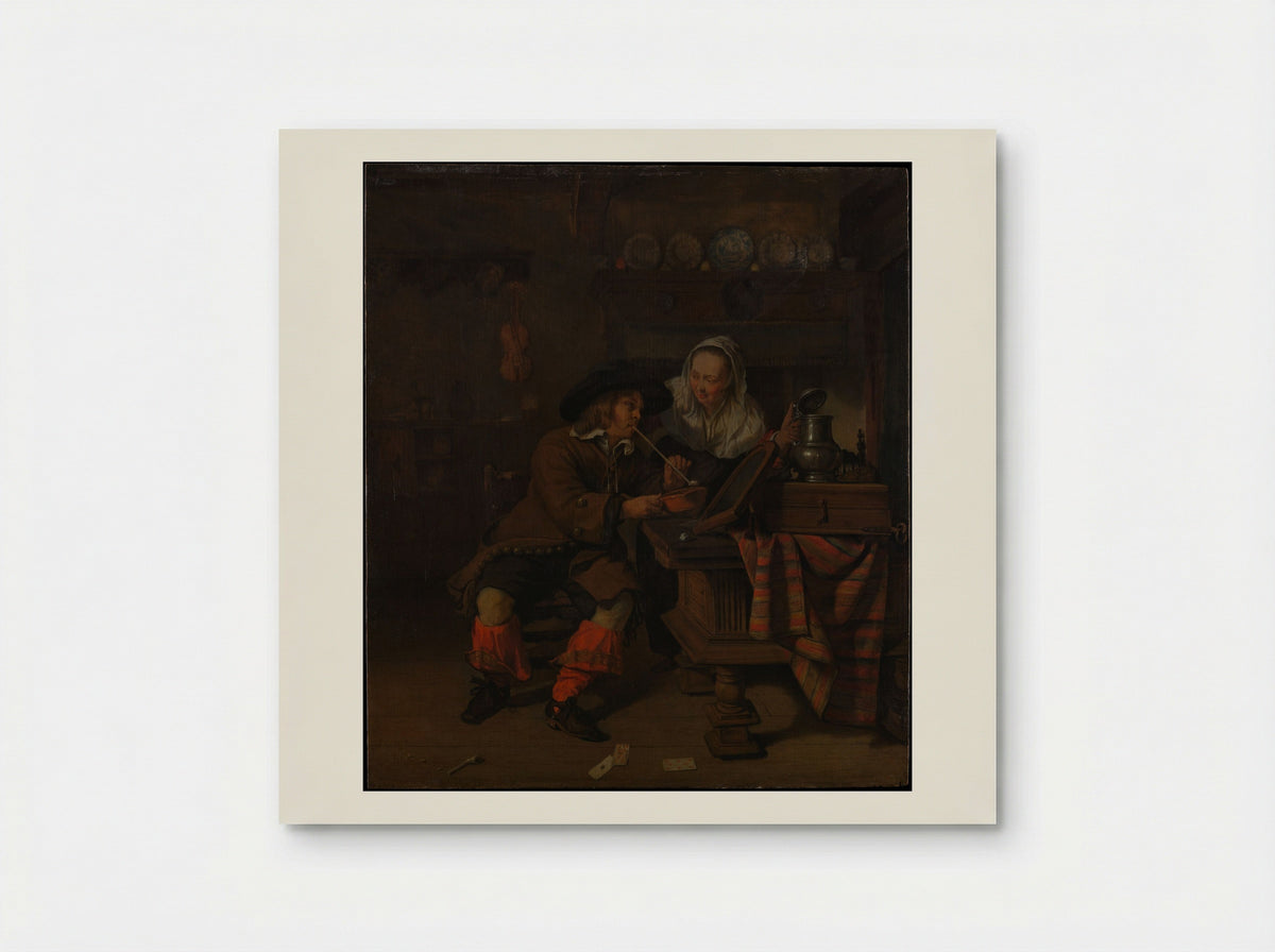 Tavern Scene - Gabriël Metsu - Poster