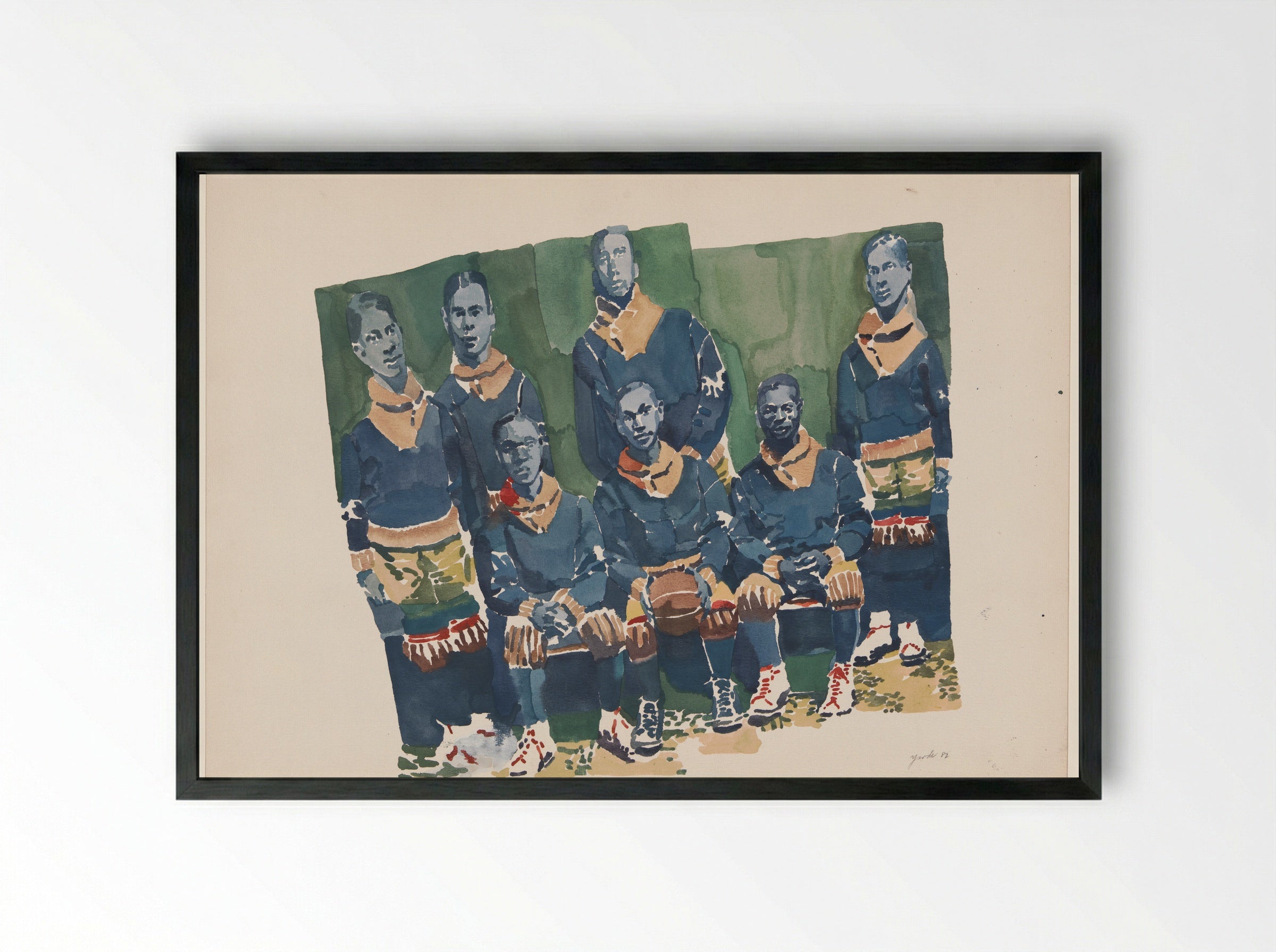 Team - Richard Foster Yarde - Framed Print Black