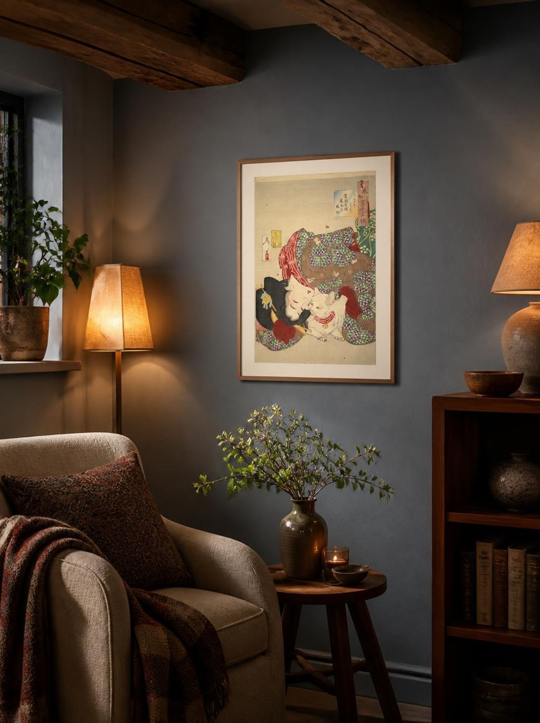 Teasing the Cat - Tsukioka Yoshitoshi - Lifestyle