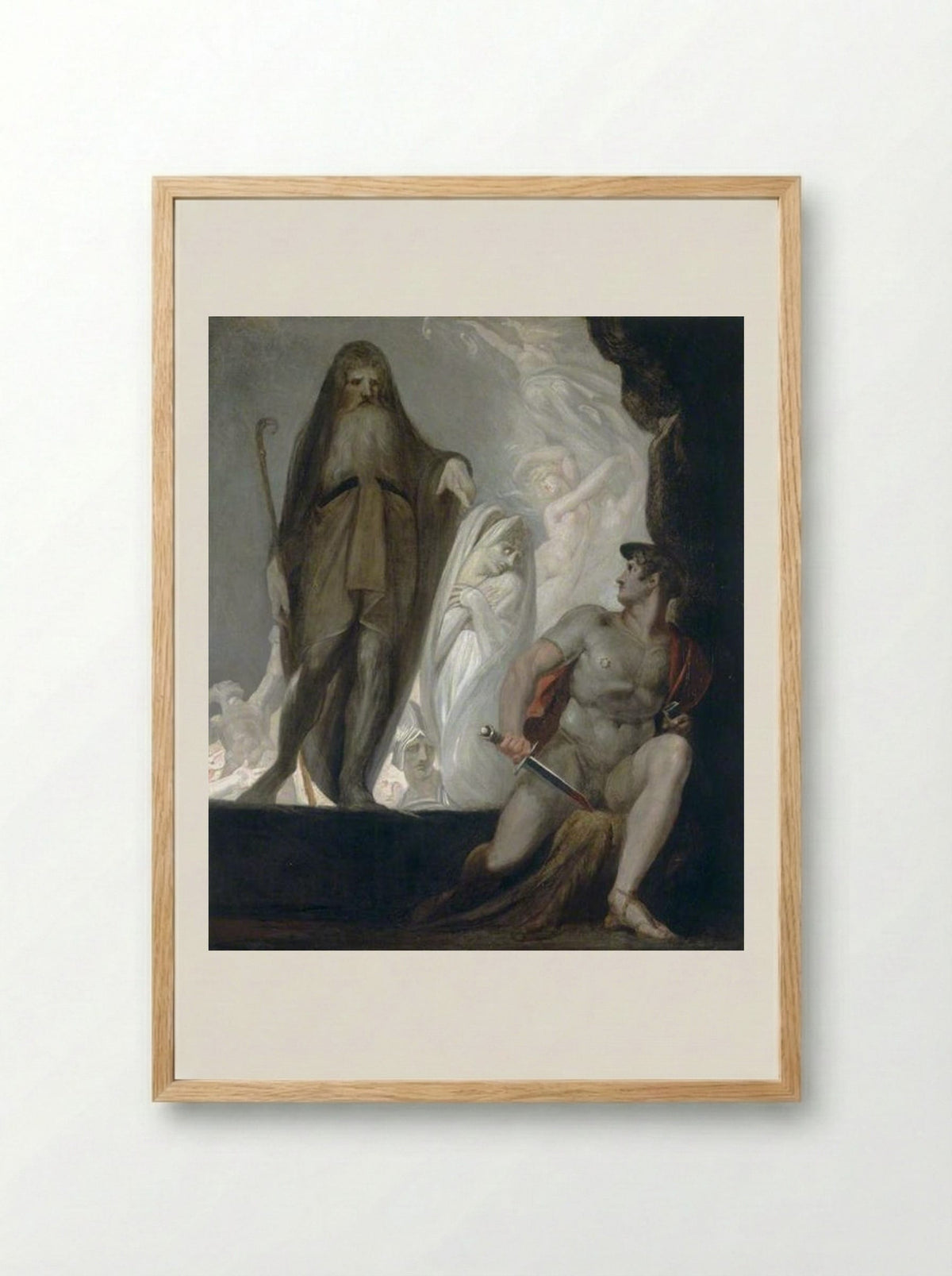Teiresias Foretells the Future to Odysseus - Henry Fuseli - Framed Print Wood