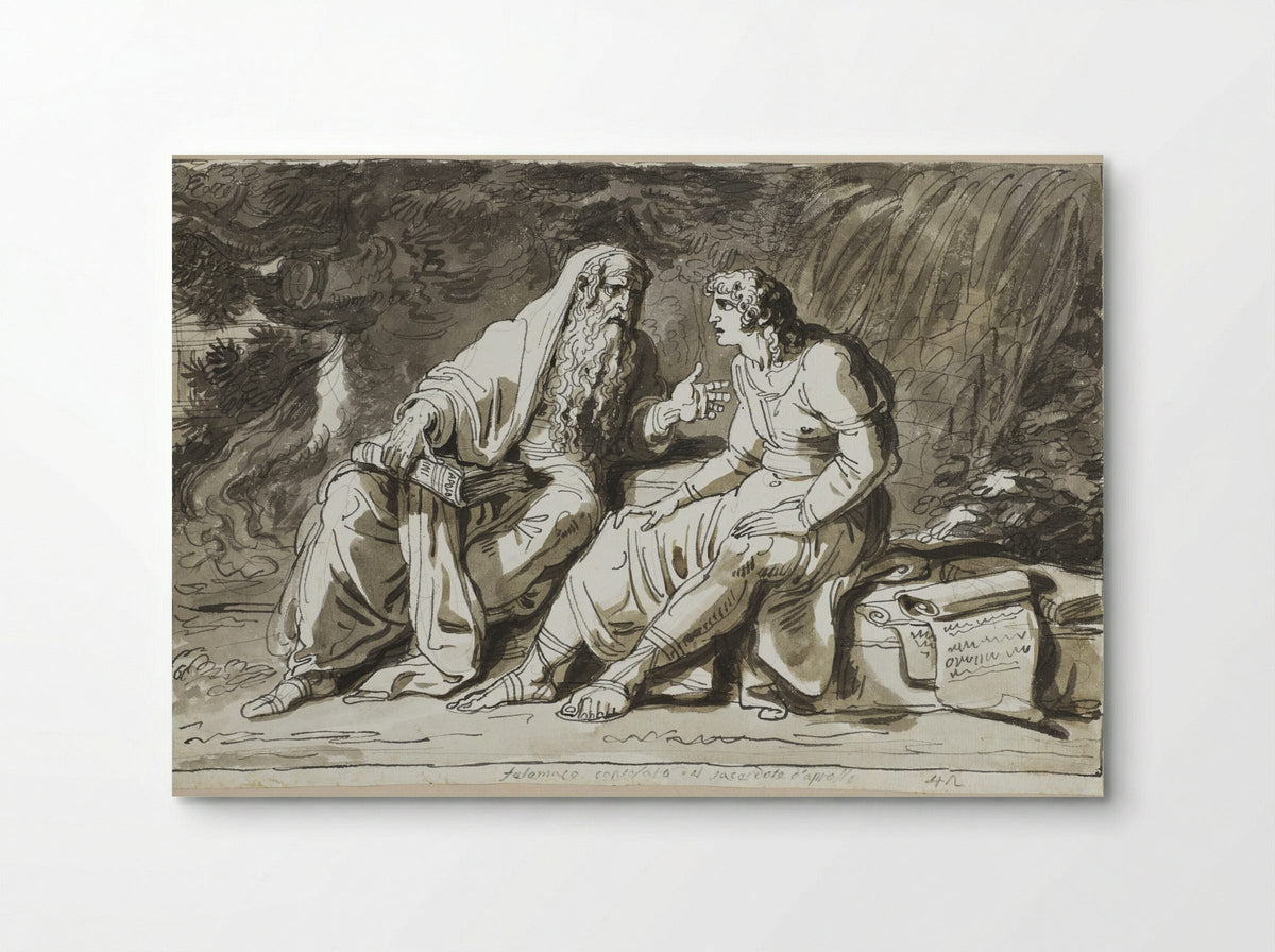 Telemachus Consoled by Termosiris, High Priest of the Temple of Apollo - Felice Giani - Poster