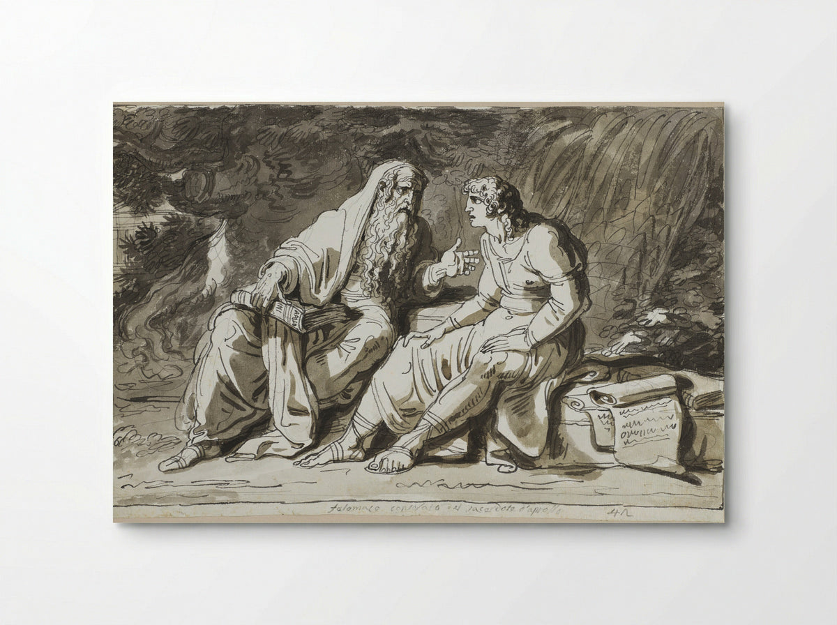 Telemachus Consoled by Termosiris, High Priest of the Temple of Apollo - Felice Giani - Poster