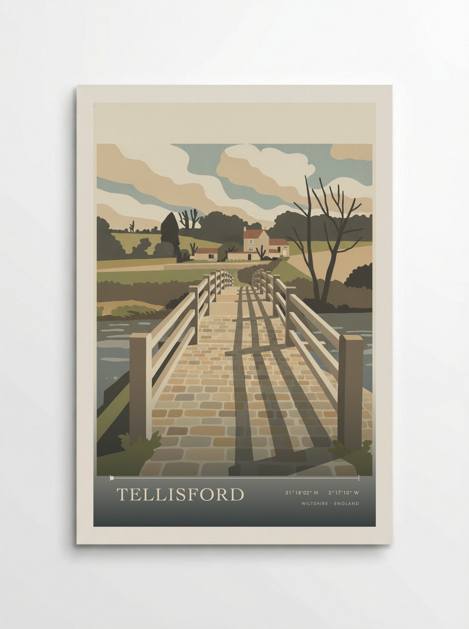 Tellisford Wiltshire England Travel Poster - Poster