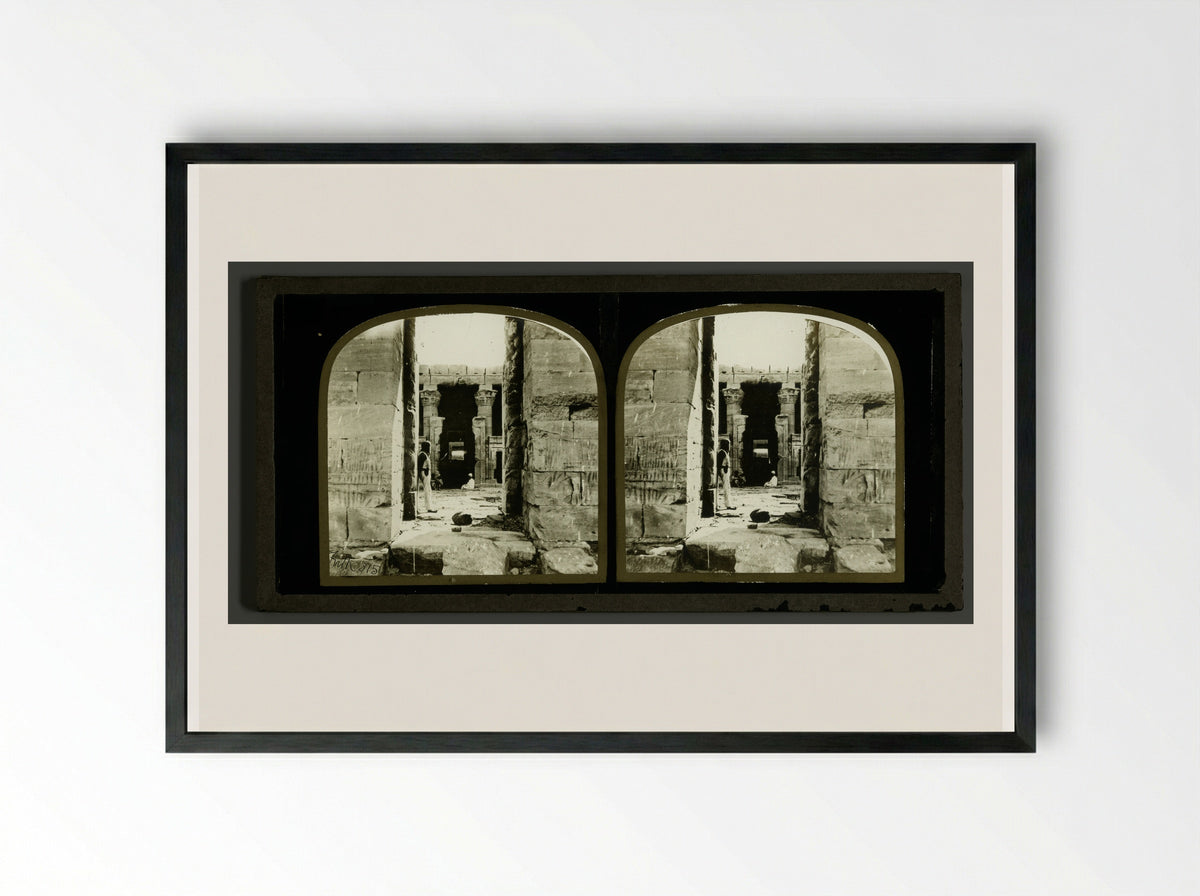 Tempel van Dakka - Francis Frith - Framed Print Black