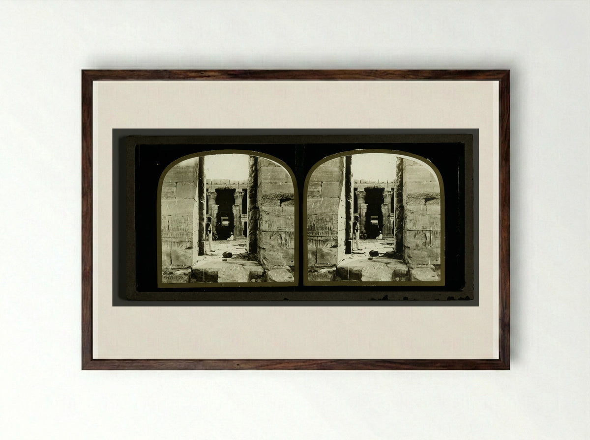 Tempel van Dakka - Francis Frith - Framed Print Dark Wood