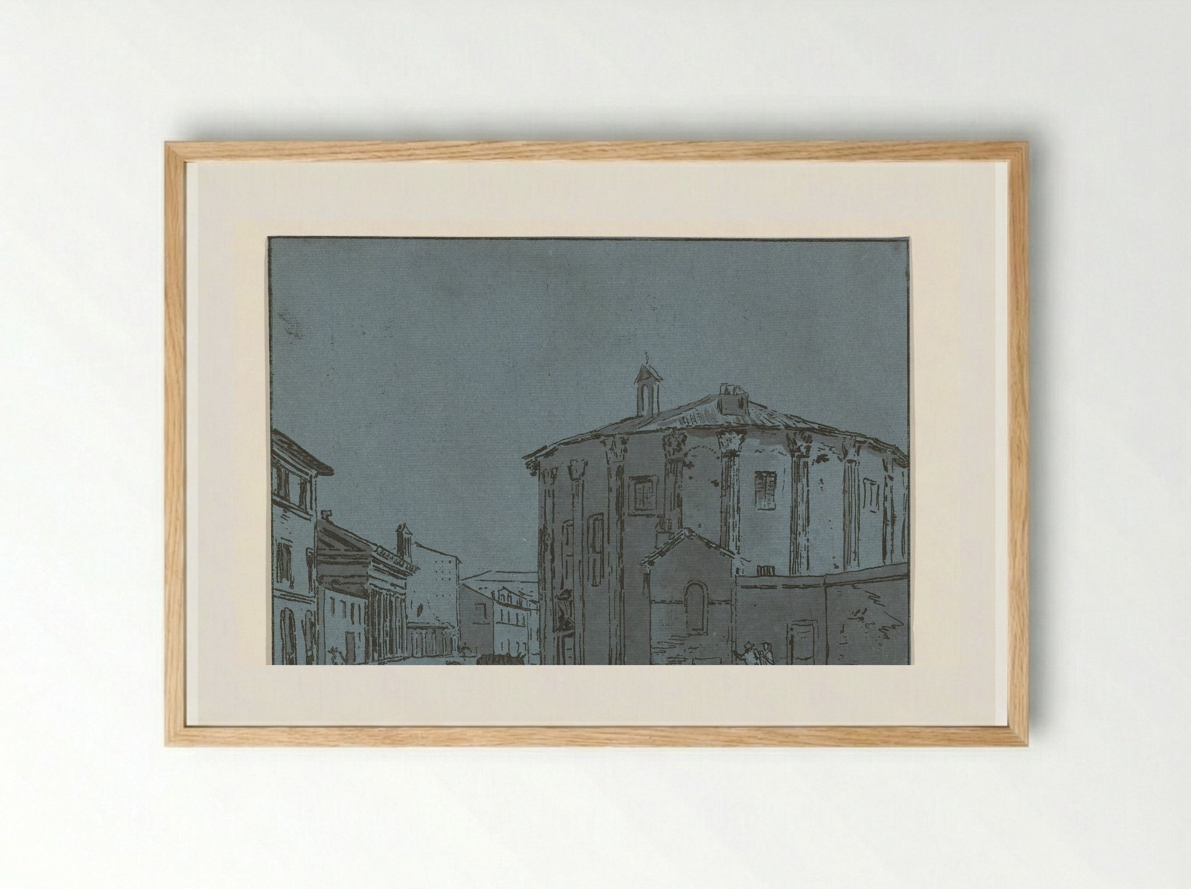 Tempel van Hercules Invictus, Rome - Hermanus Fock - Framed Print Wood