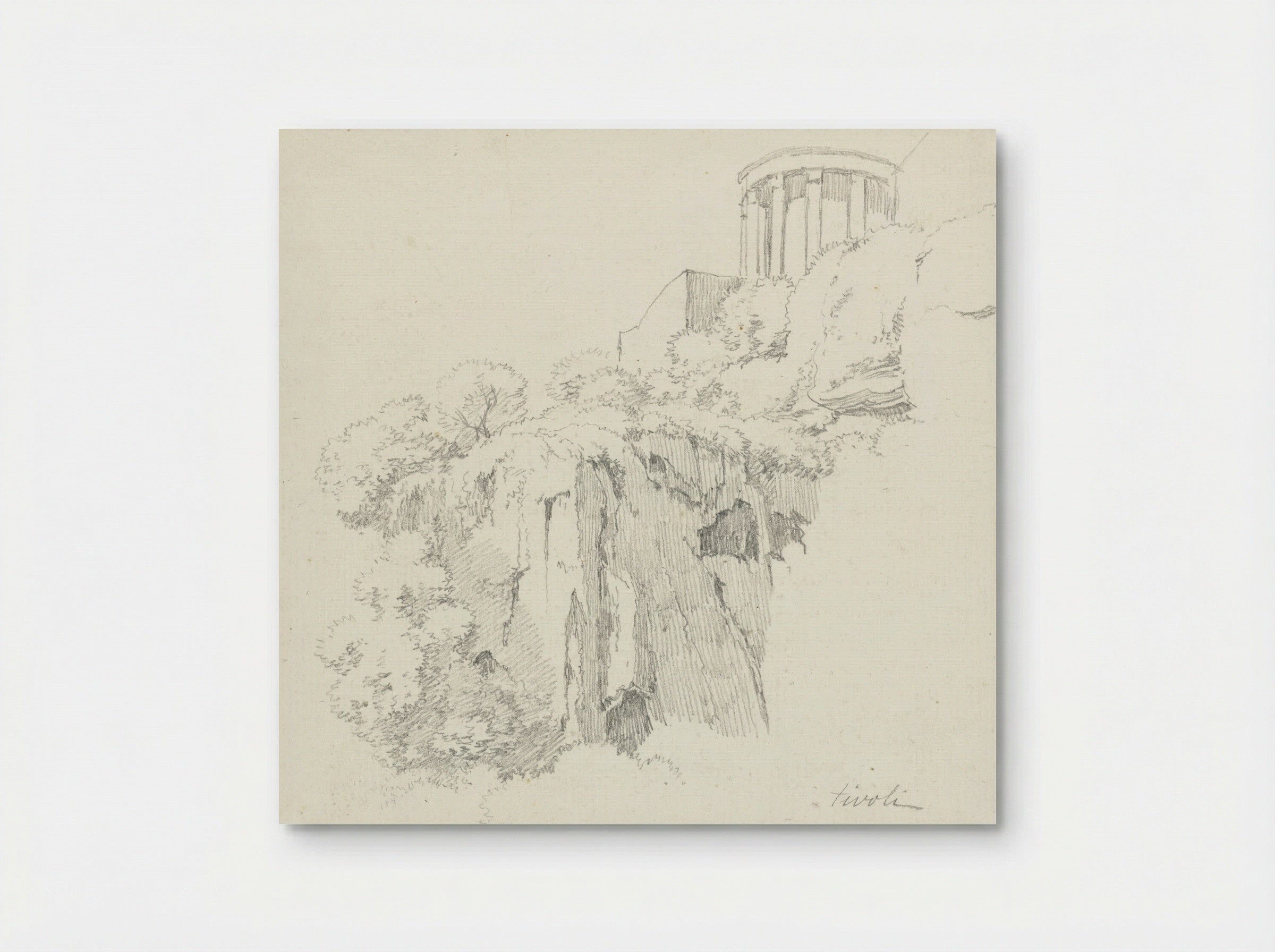 Tempel van de Sibylle in Tivoli, van onderen gezien - Hendrik Voogd - Poster