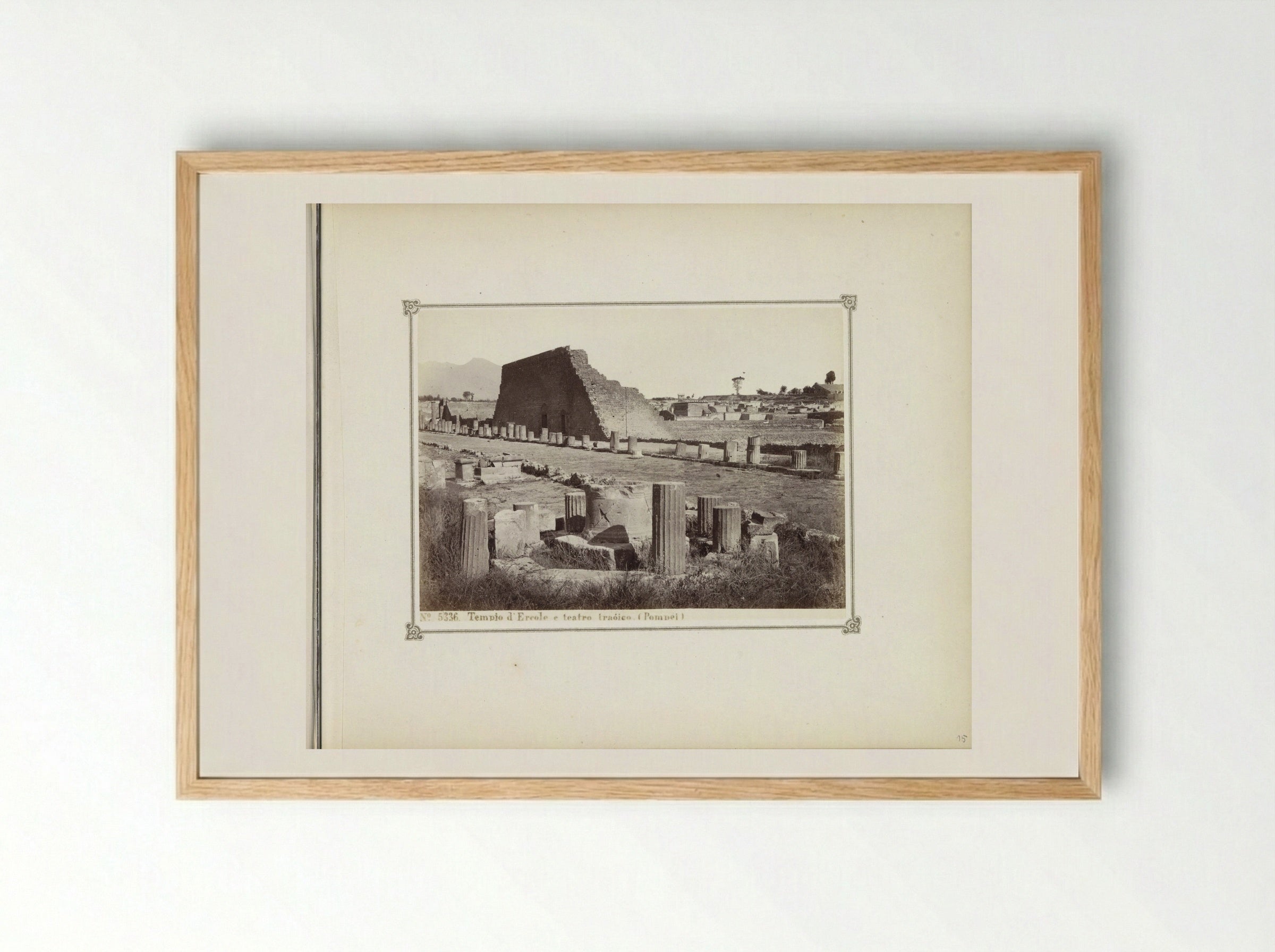 Tempio d'Ercole e teatro tragico (Pompeii) - Giorgio Sommer - Framed Print Wood