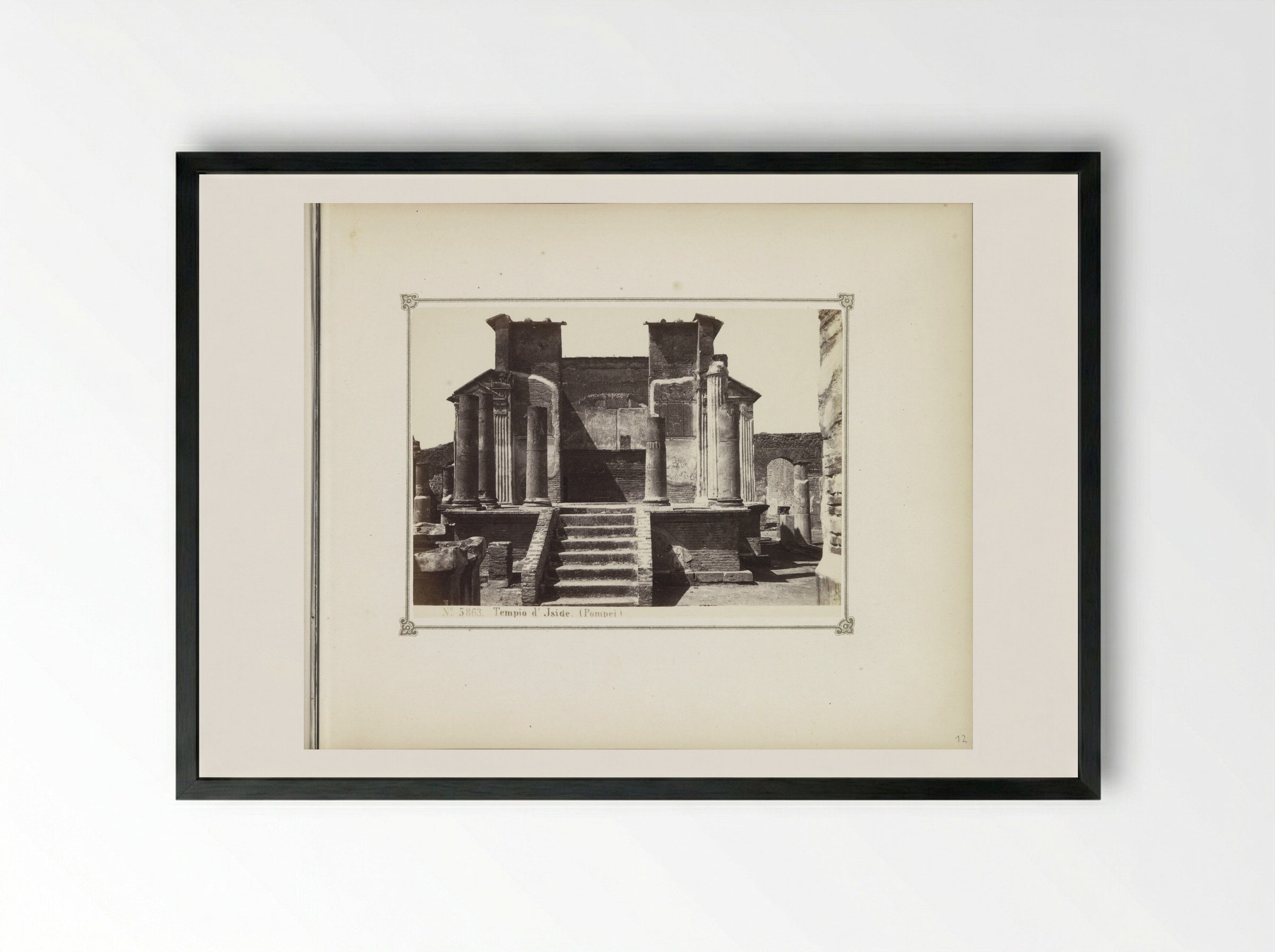 Tempio d'Iside (Pompei) - Giorgio Sommer - Framed Print Black