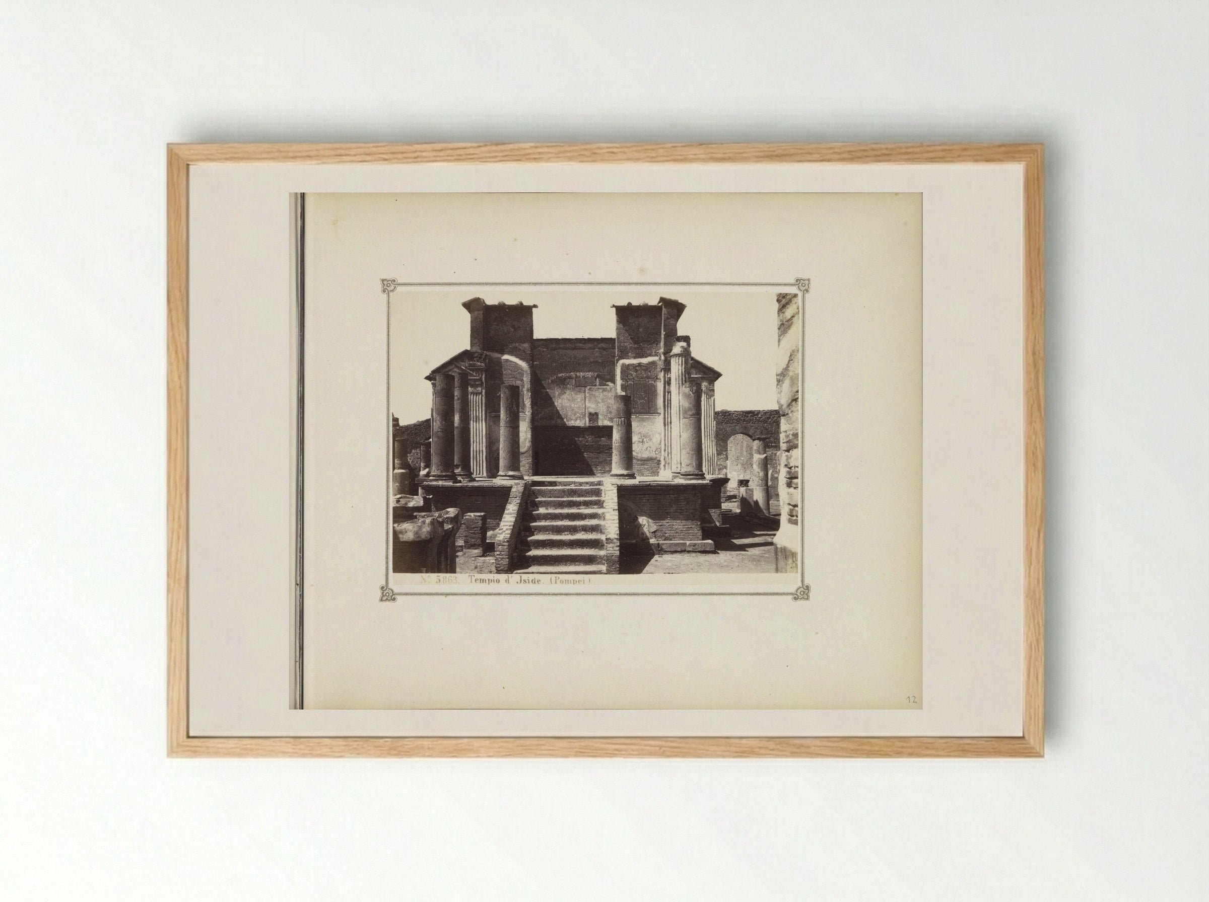Tempio d'Iside (Pompei) - Giorgio Sommer - Framed Print Wood