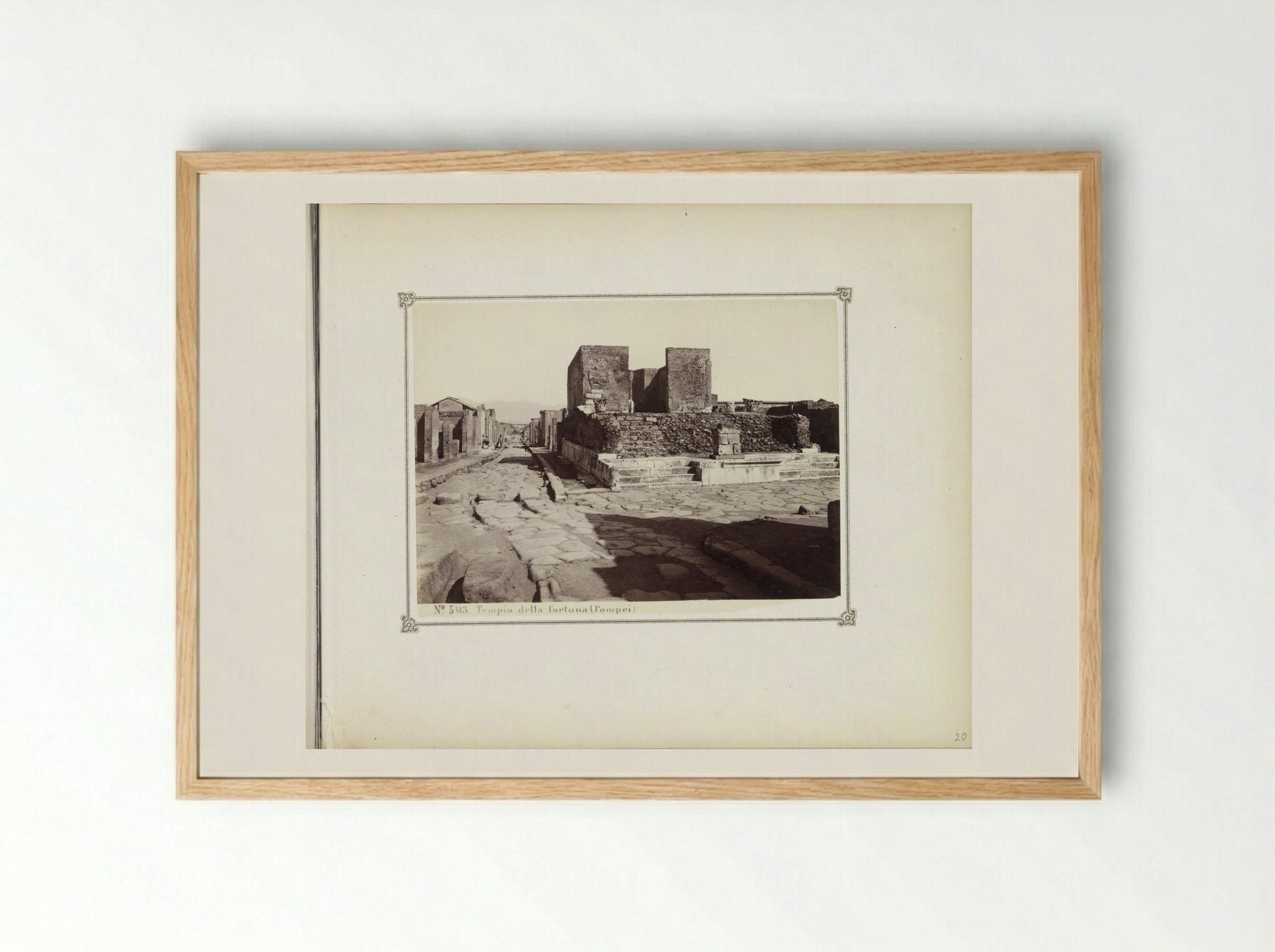 Tempio della Fortuna Augusta, Pompeii - Giorgio Sommer - Framed Print Wood