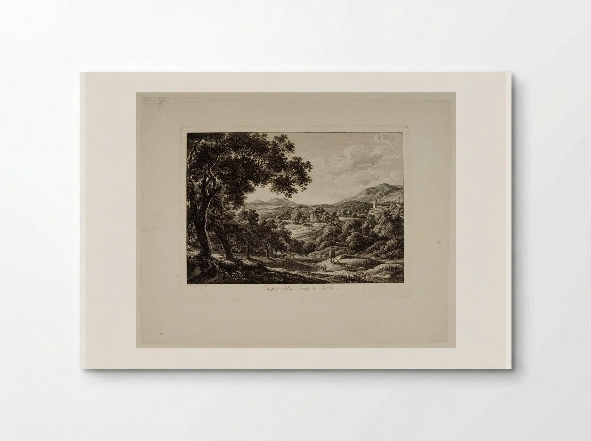 Tempio della Tosse a Tivoli - Johann Christian Reinhart - Poster