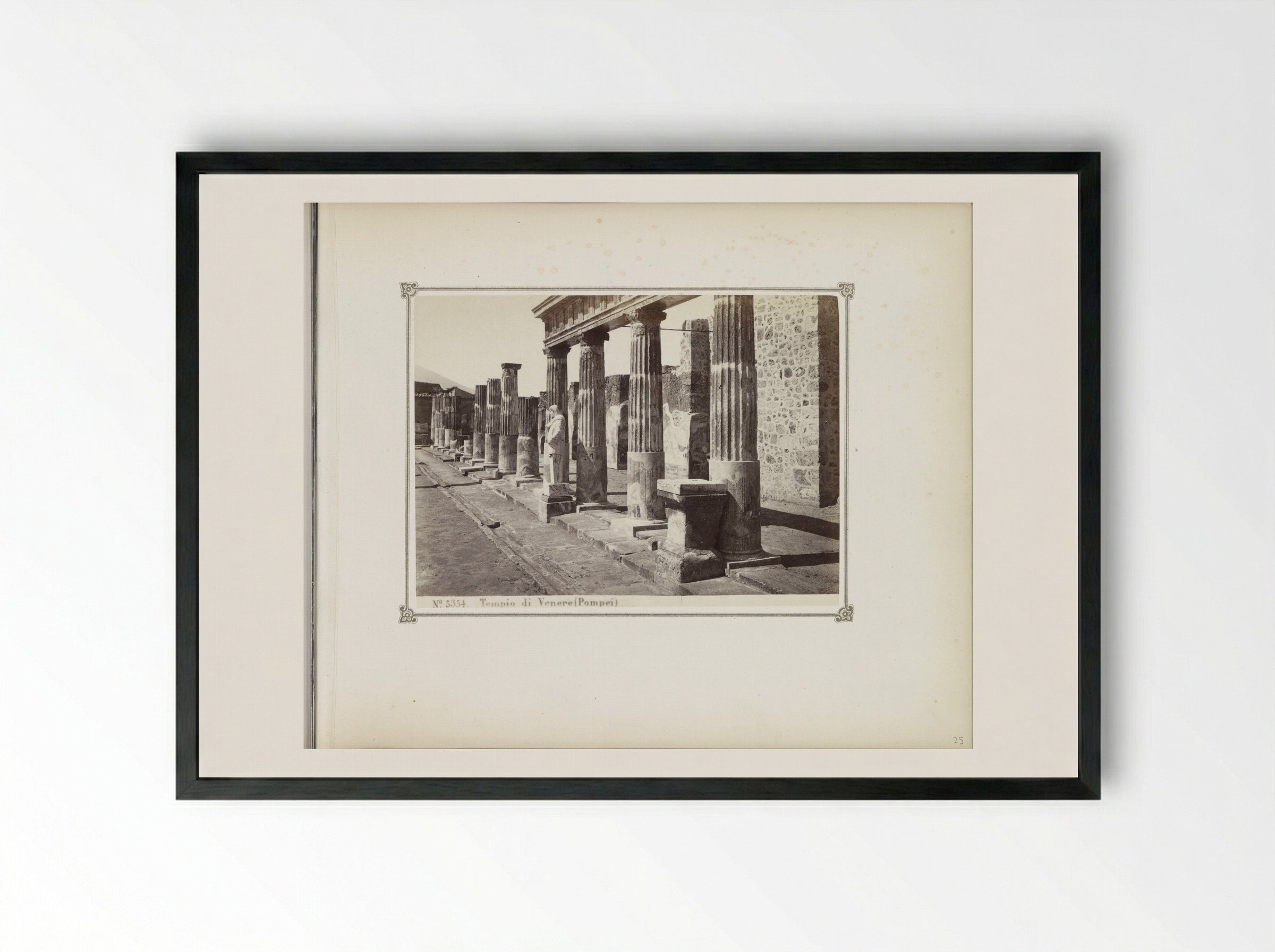 Tempio di Venere (Pompei) - Giorgio Sommer - Framed Print Black