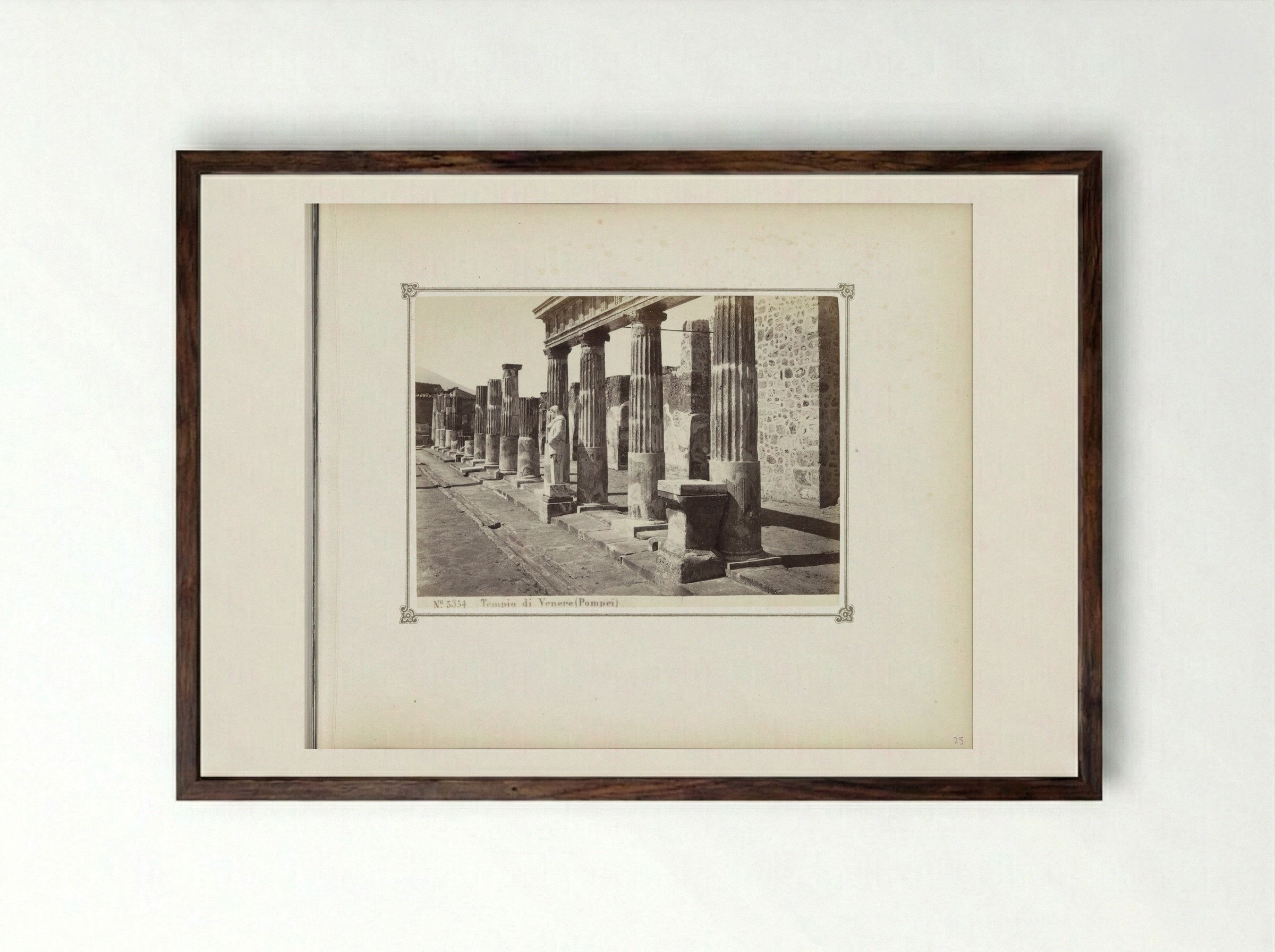 Tempio di Venere (Pompei) - Giorgio Sommer - Framed Print Dark Wood