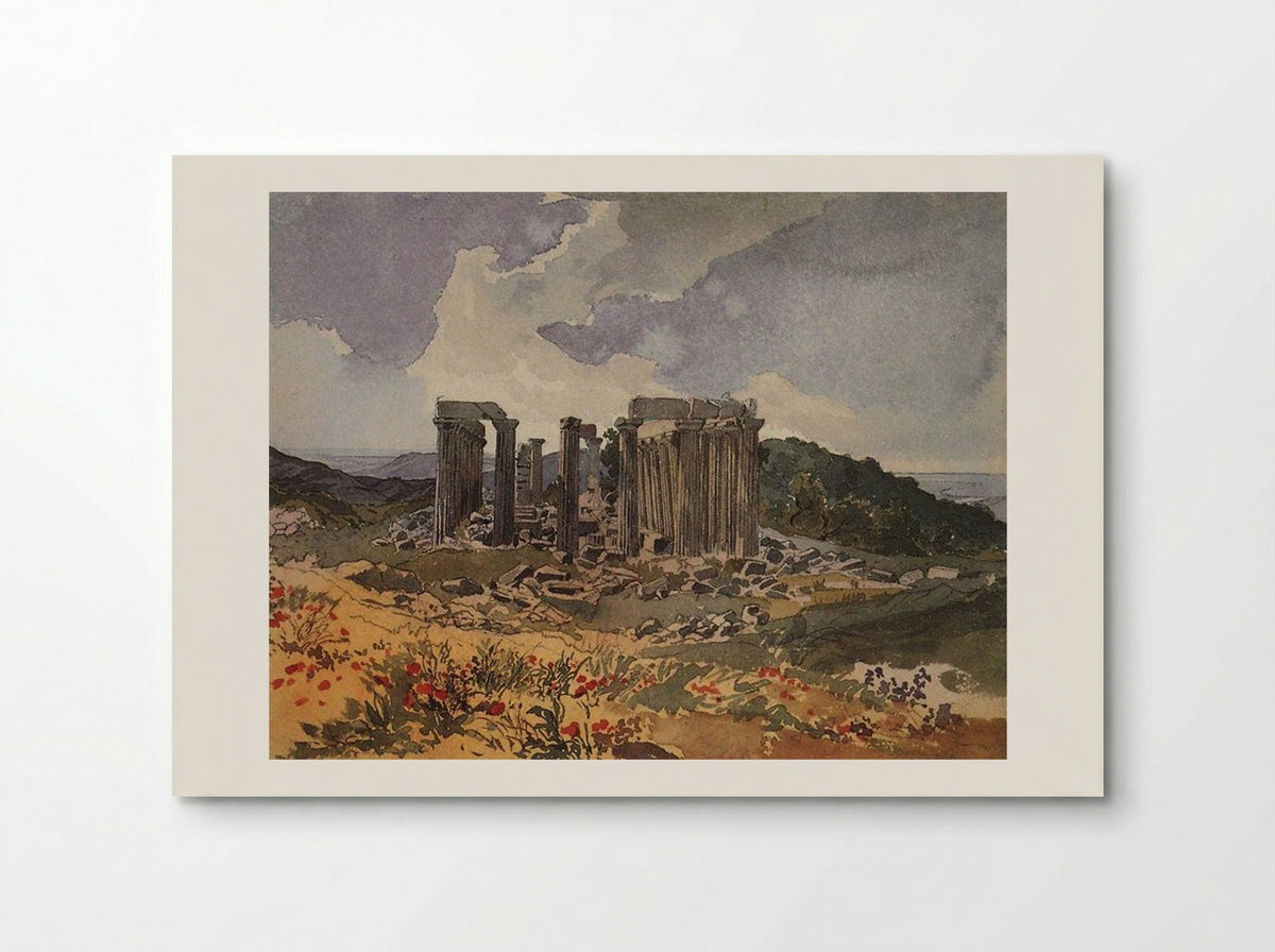 Temple of Apollo in Phigalia - Karl Bryullov - Poster