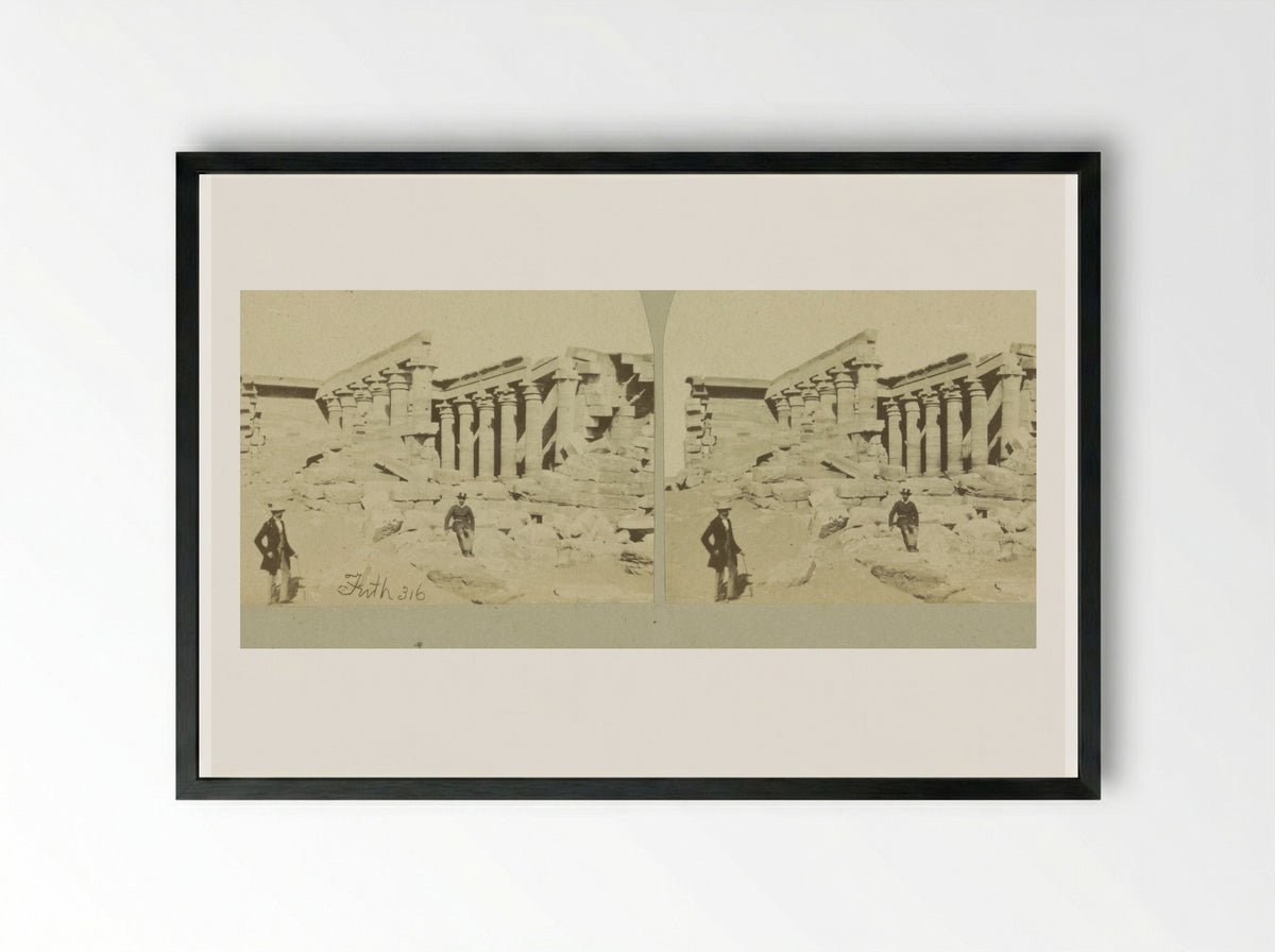 Temple of Kalabsha, Egypt - Francis Frith - Framed Print Black