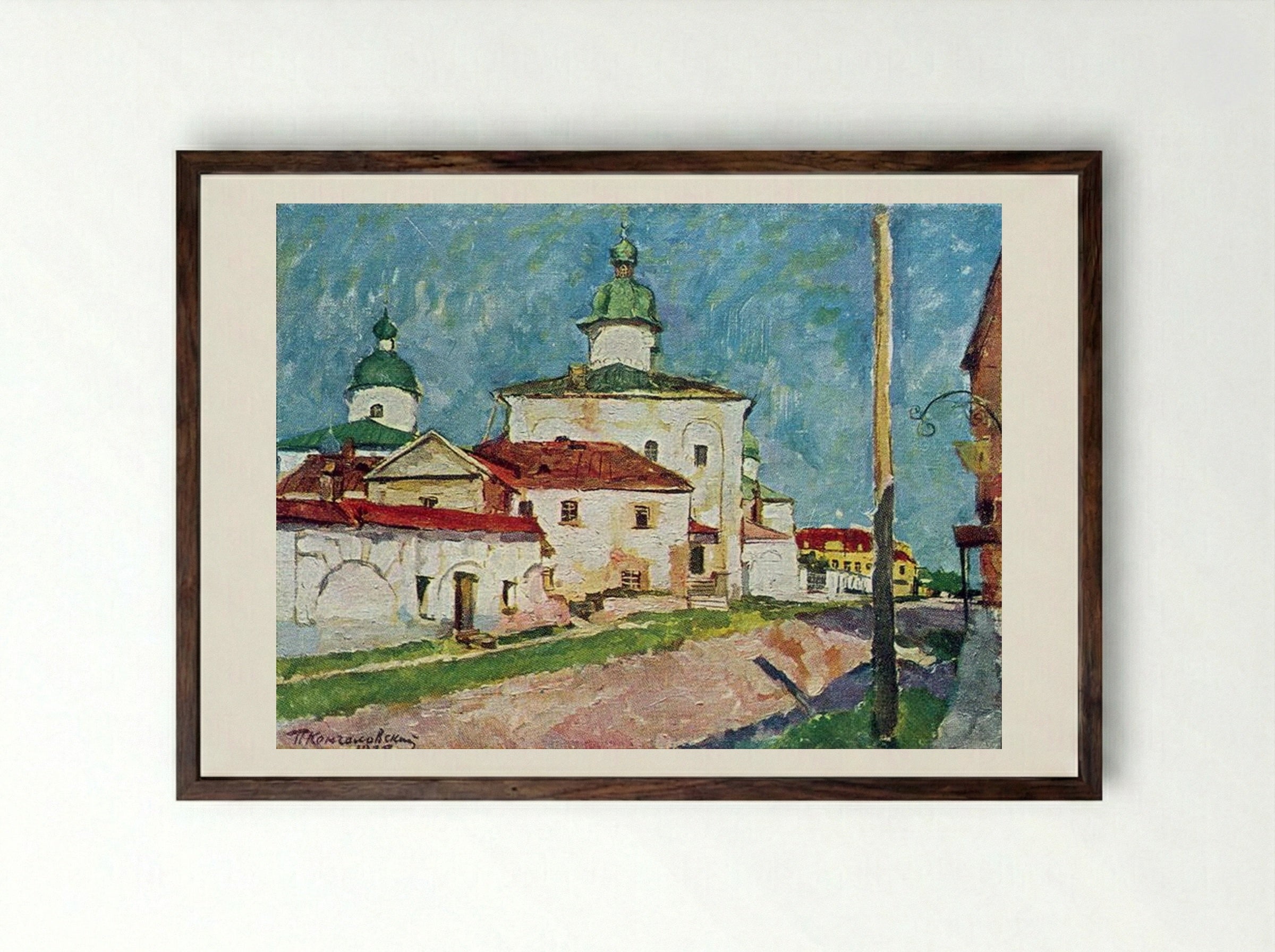 Temple of Myrrh Bearers - Pyotr Konchalovsky - Framed Print Dark Wood