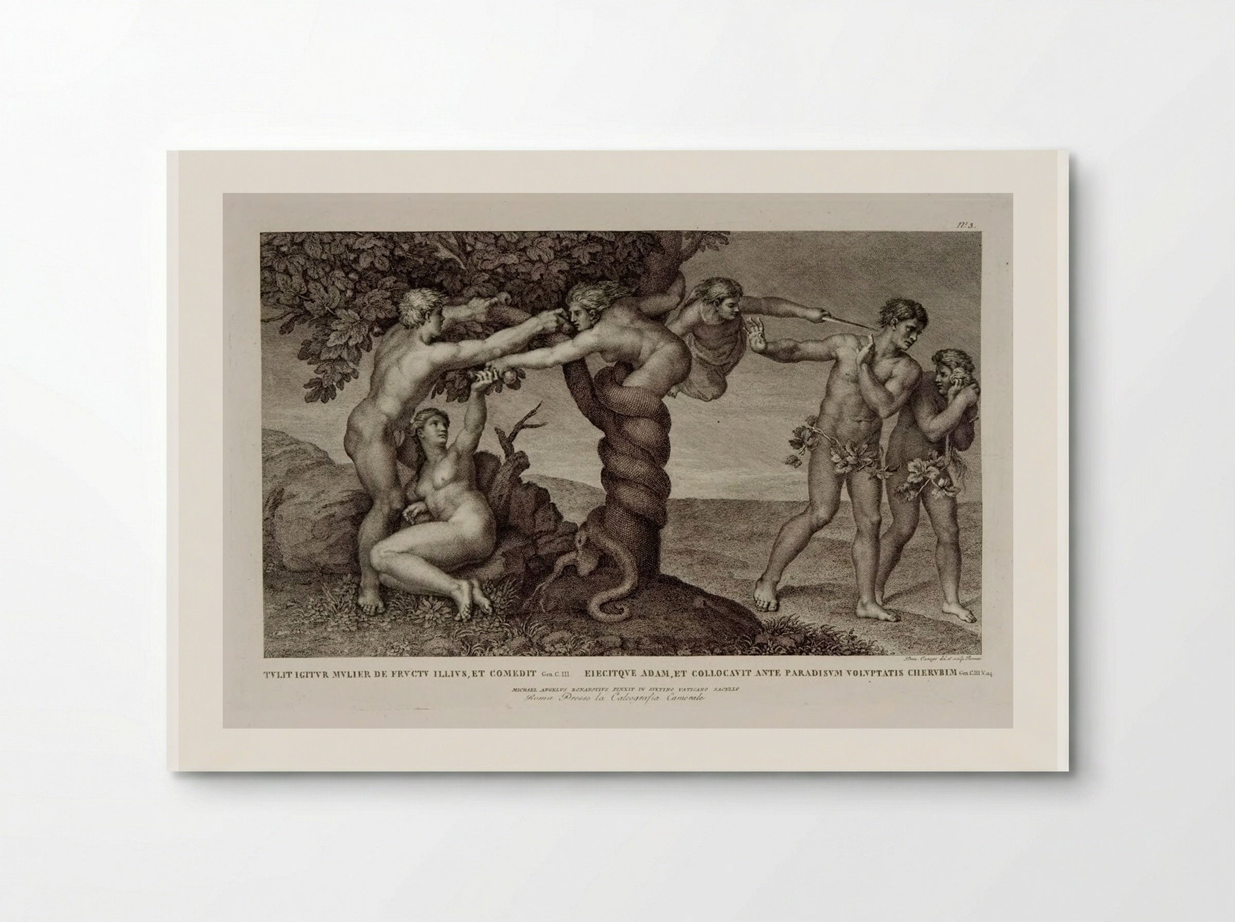 Temptation and Expulsion - Domenico Cunego - Poster