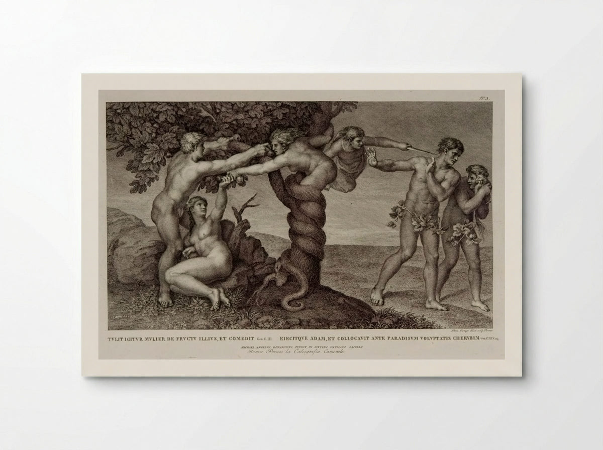 Temptation and Expulsion - Domenico Cunego - Poster