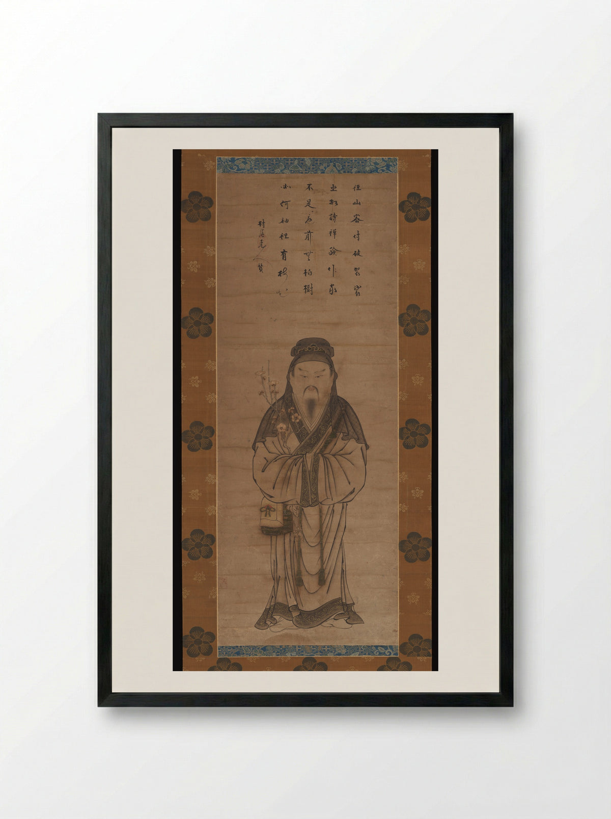 Tenjin Traveling to China - Tōsai - Framed Print Black