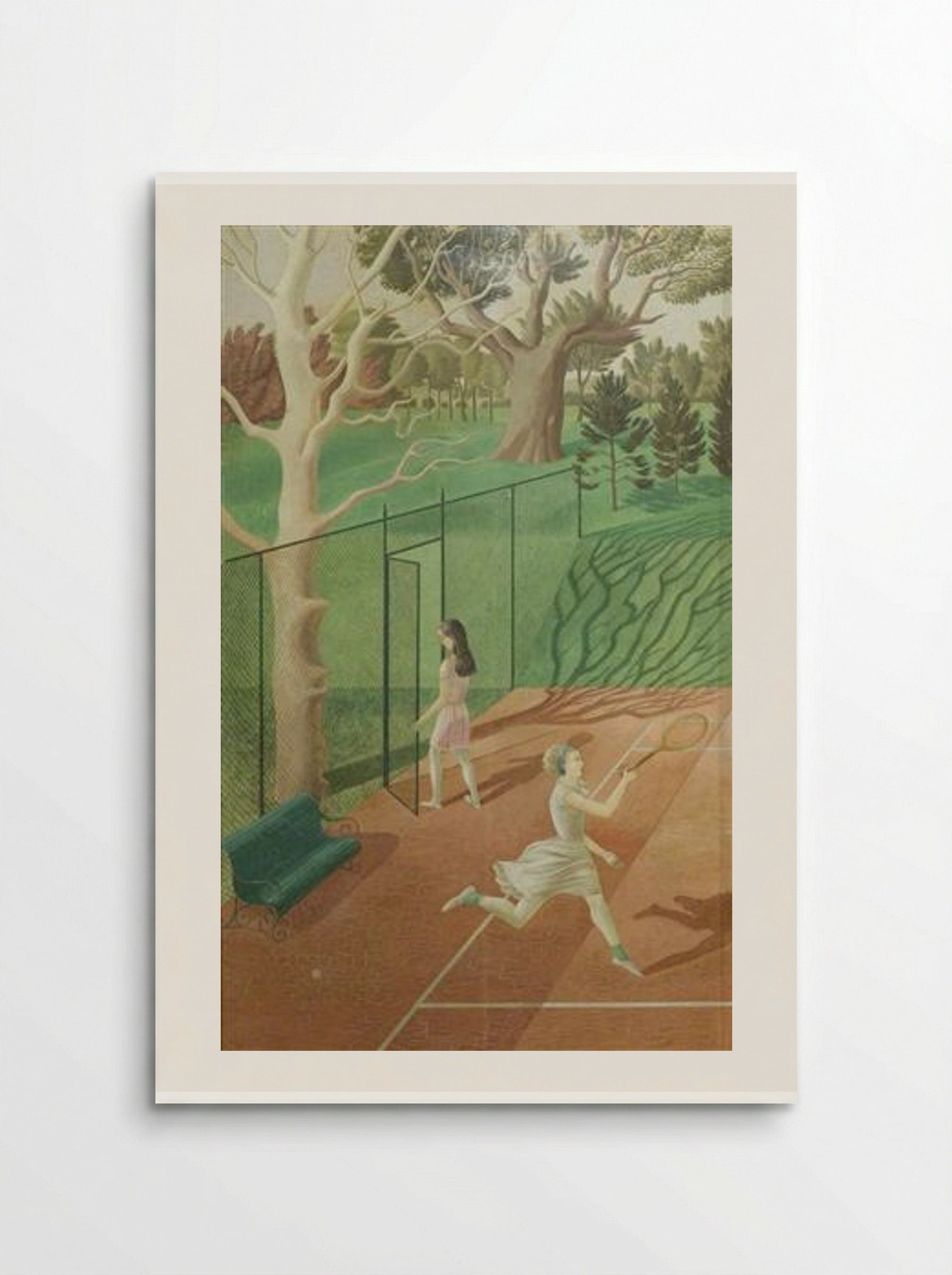 Tennis (triptych, left wing) - Eric Ravilious - Poster