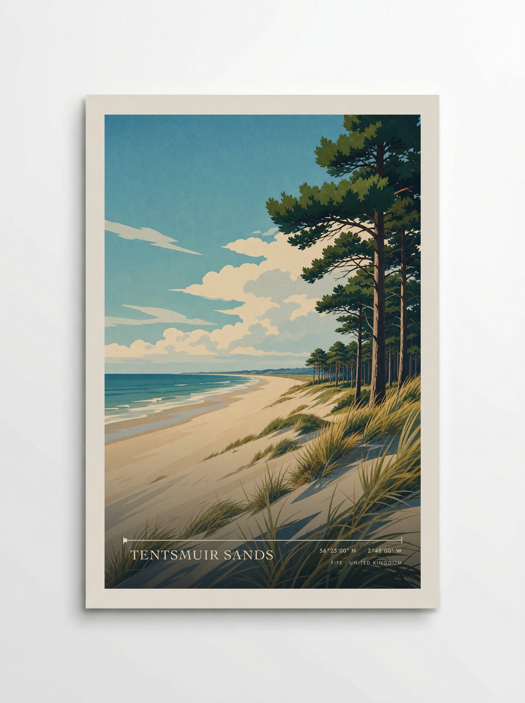 Tentsmuir Sands Fife United Kingdom Travel Poster - Poster
