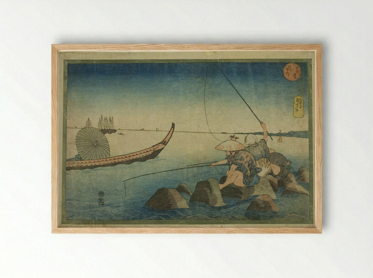 Teppozu, from the series Famous Places in the Eastern Capital (Toto meisho) - Utagawa Kuniyoshi - Framed Print Wood
