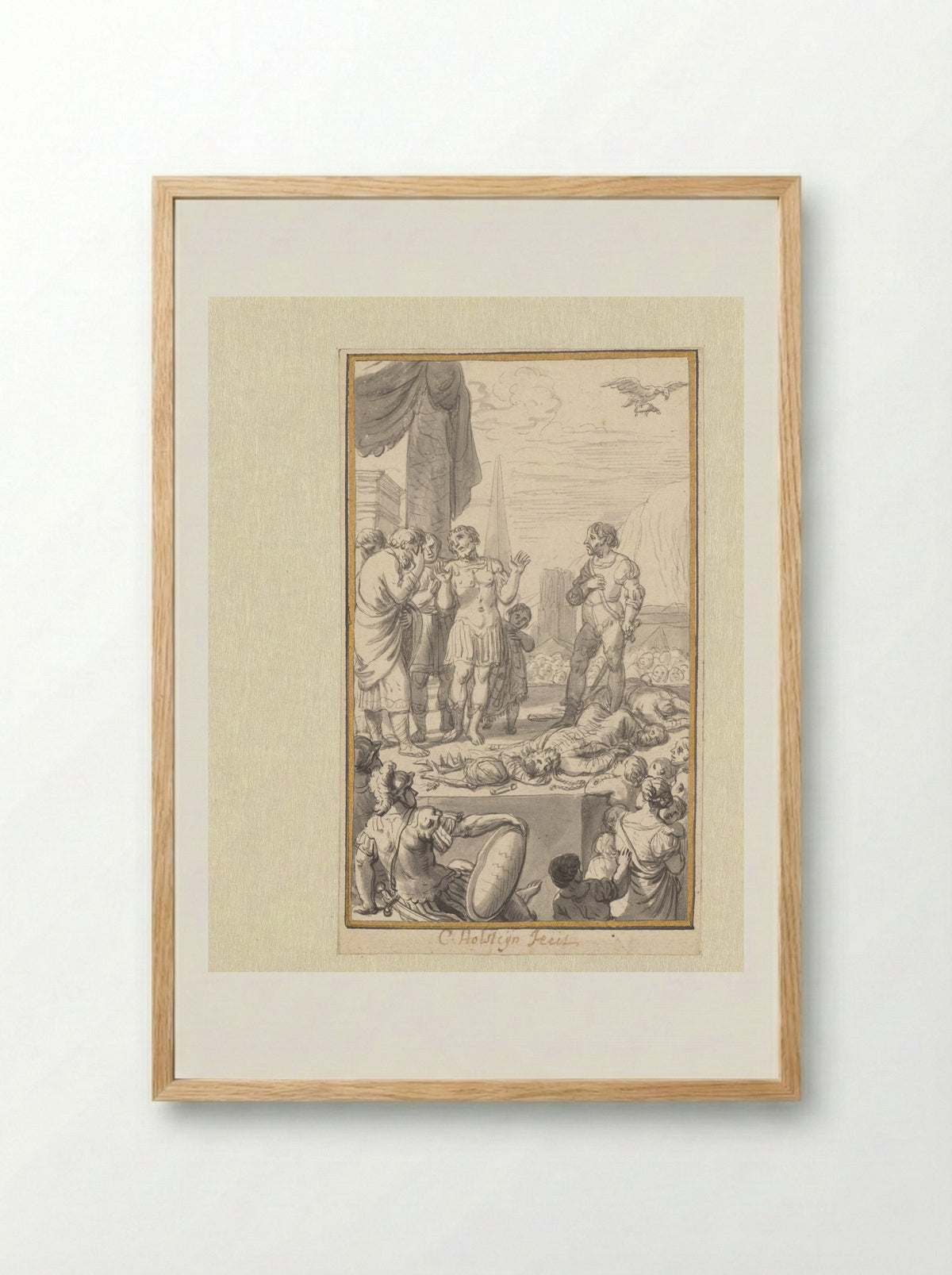 Terechtstelling - Cornelis Holsteyn - Framed Print Wood