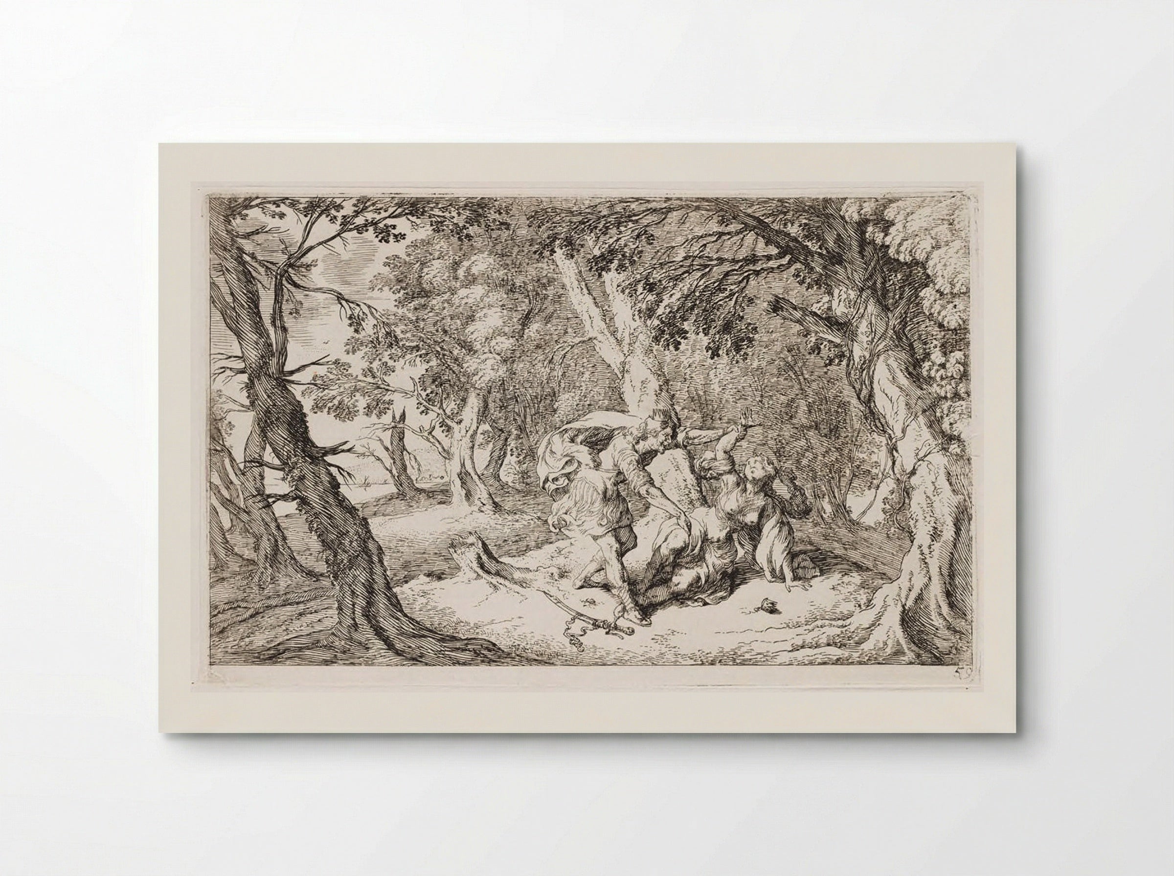 Tereus Abducts Philomela - Johann Wilhelm Baur - Poster