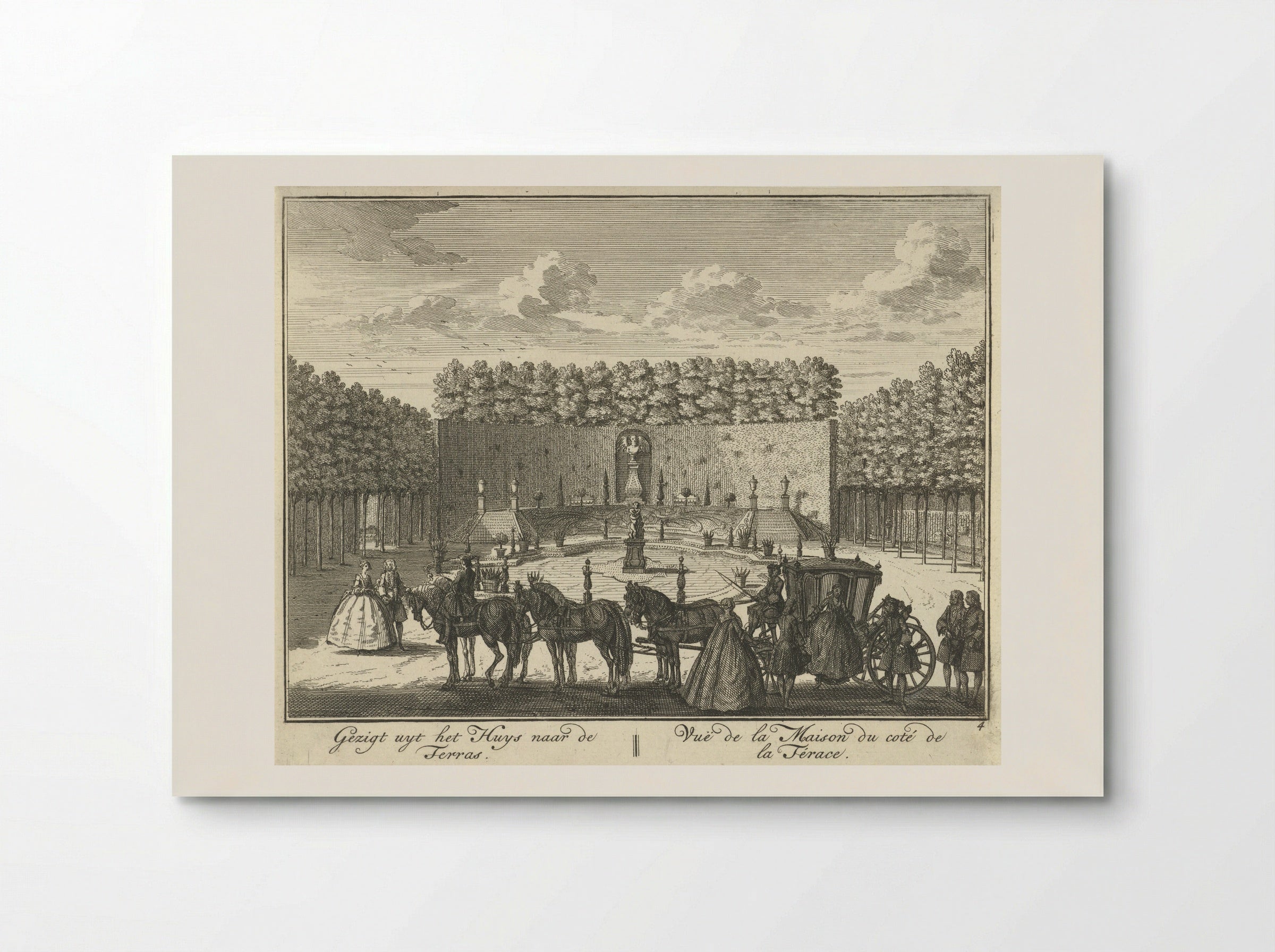 Terras in de tuin van Huis ter Meer te Maarssen - Hendrik de Leth - Poster