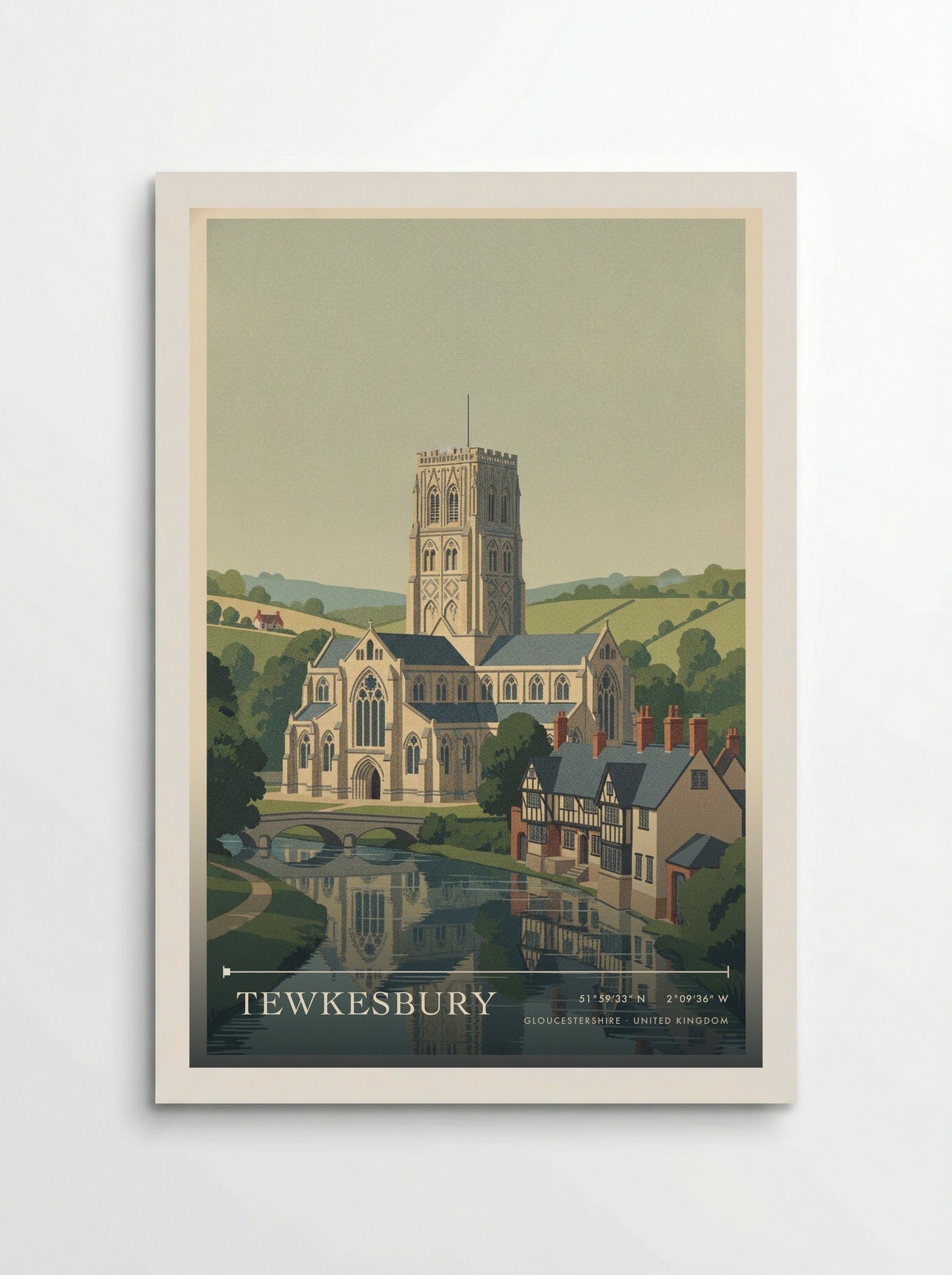 Tewkesbury Gloucestershire United Kingdom Travel Poster - Poster