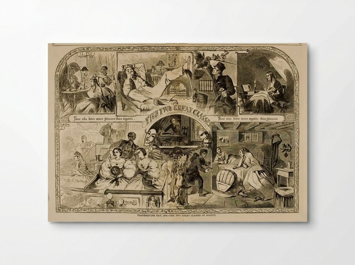 Thanksgiving Day, 1860: The Two Great Classes of Society - Winslow Homer - Poster