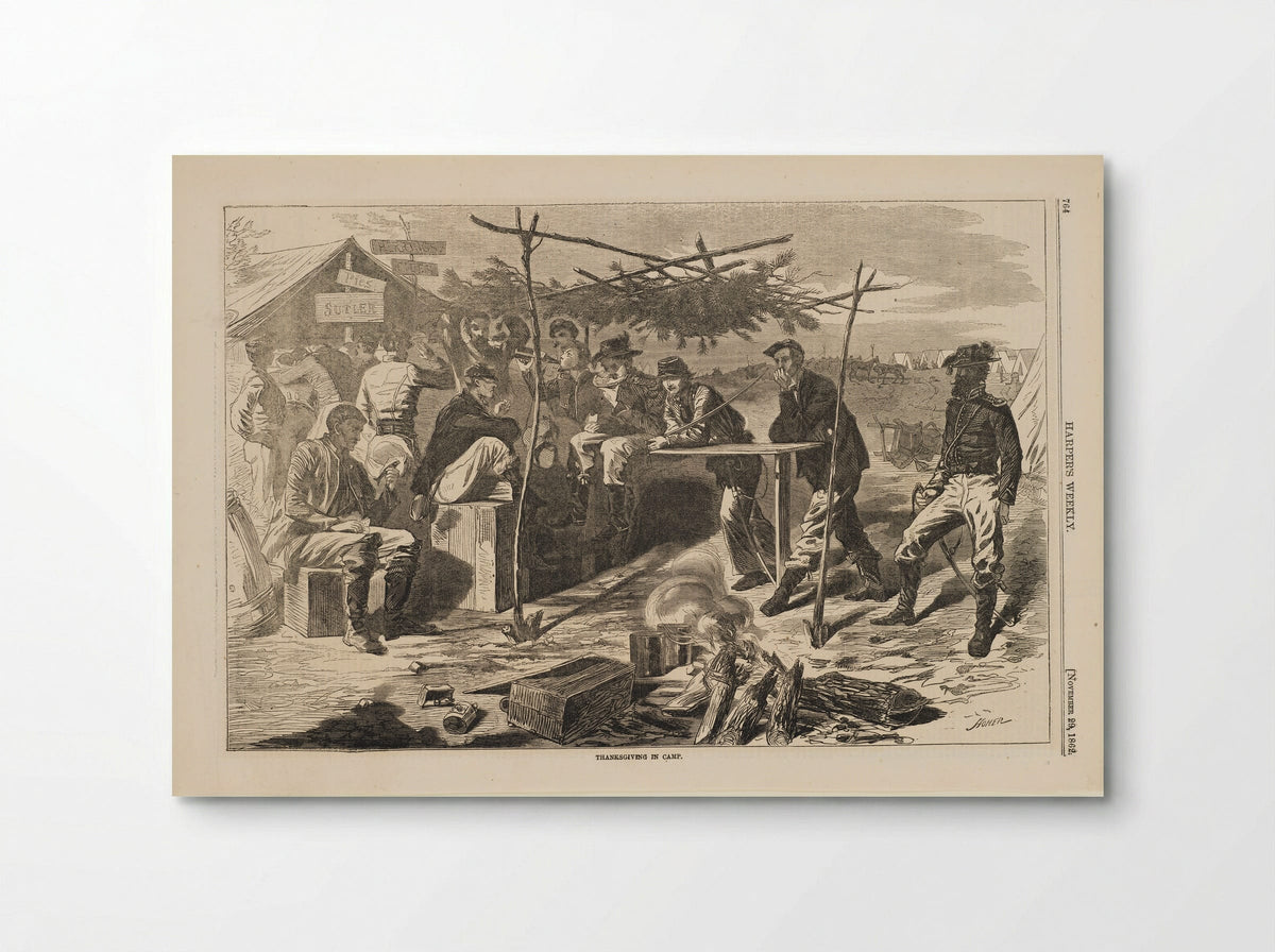 Thanksgiving in Camp - Winslow Homer - Poster