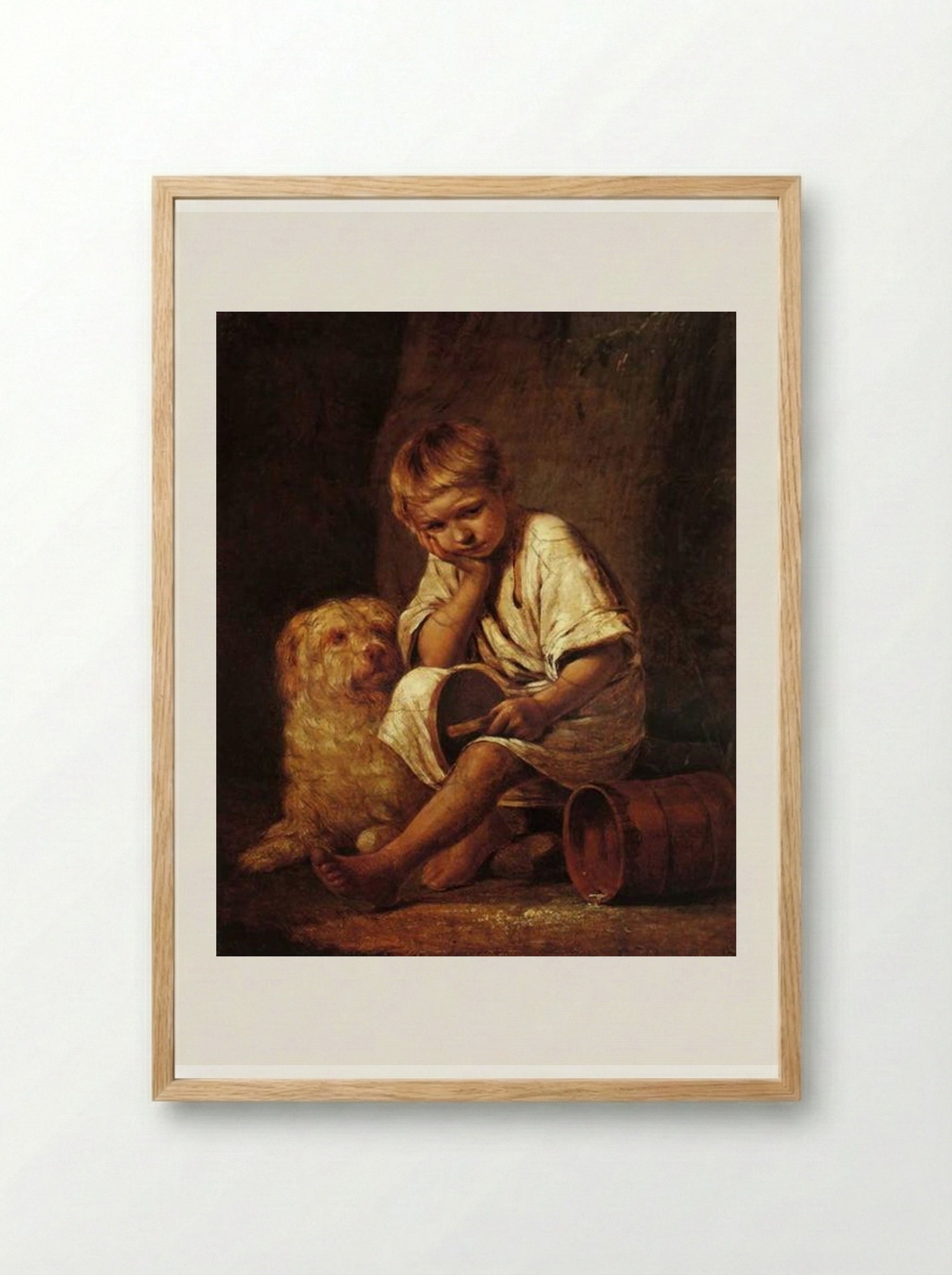That is, those Fathers Dinner! - Alexey Venetsianov - Framed Print Wood
