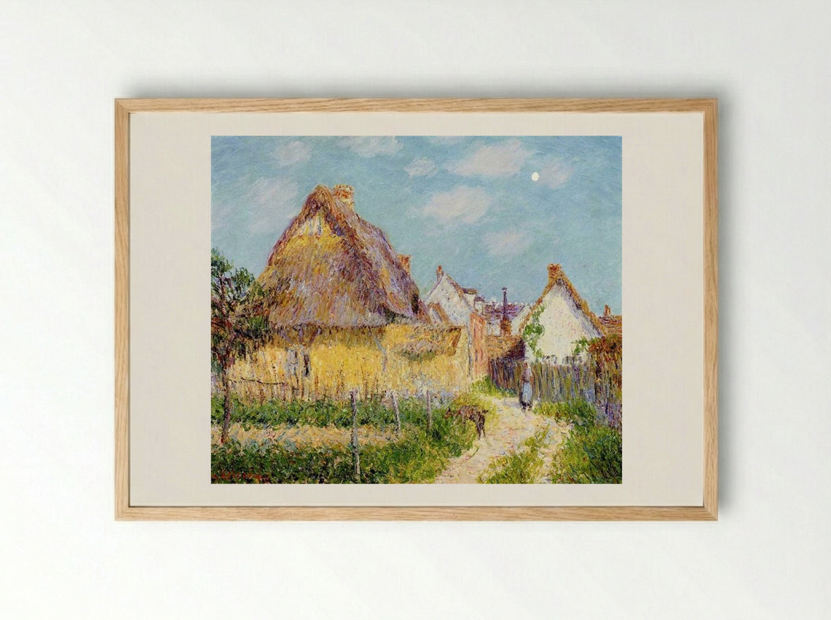 Thatched Cottage - Gustave Loiseau - Framed Print Wood
