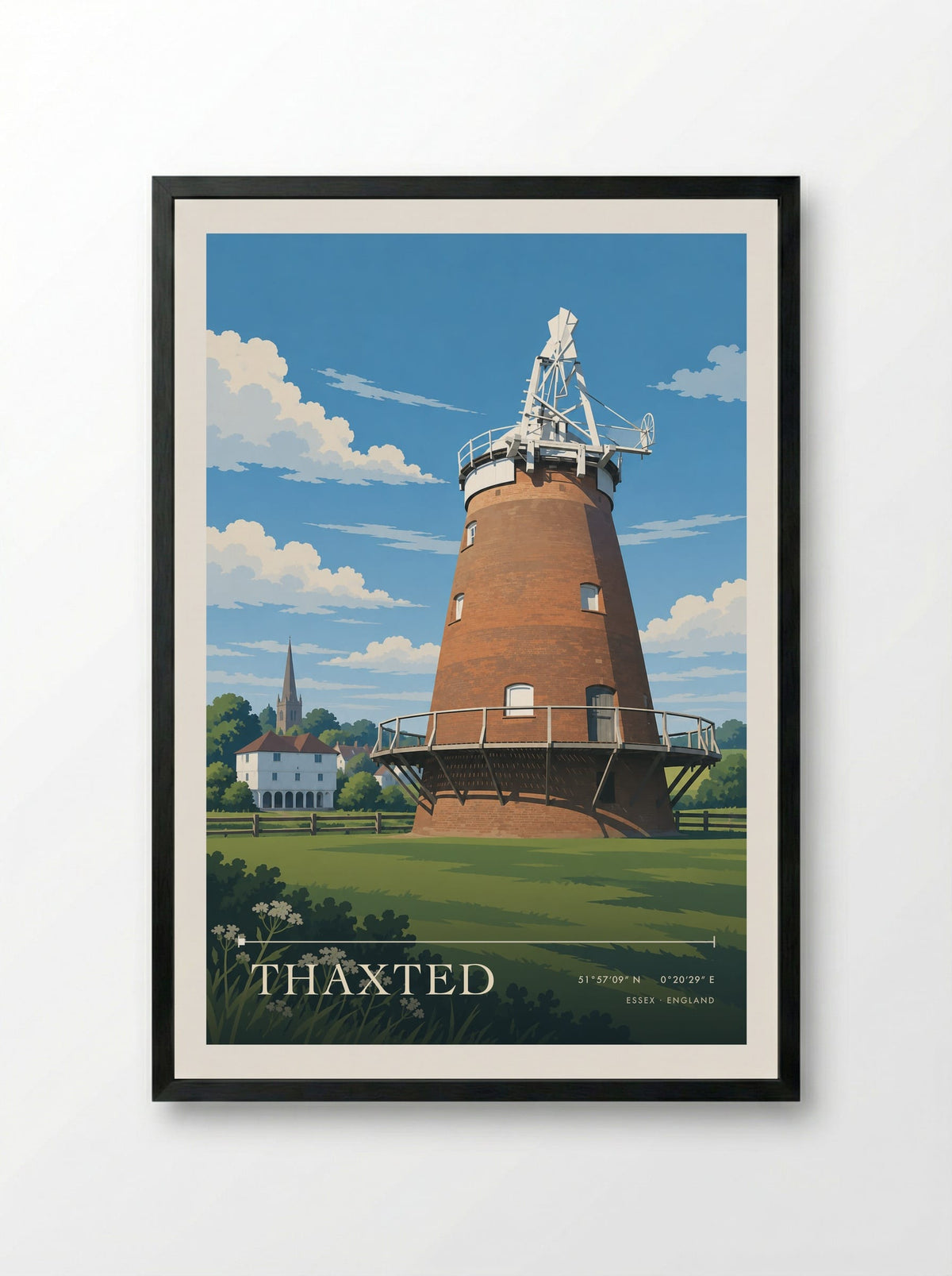 Thaxted, Essex | Travel Poster - Framed Print Black