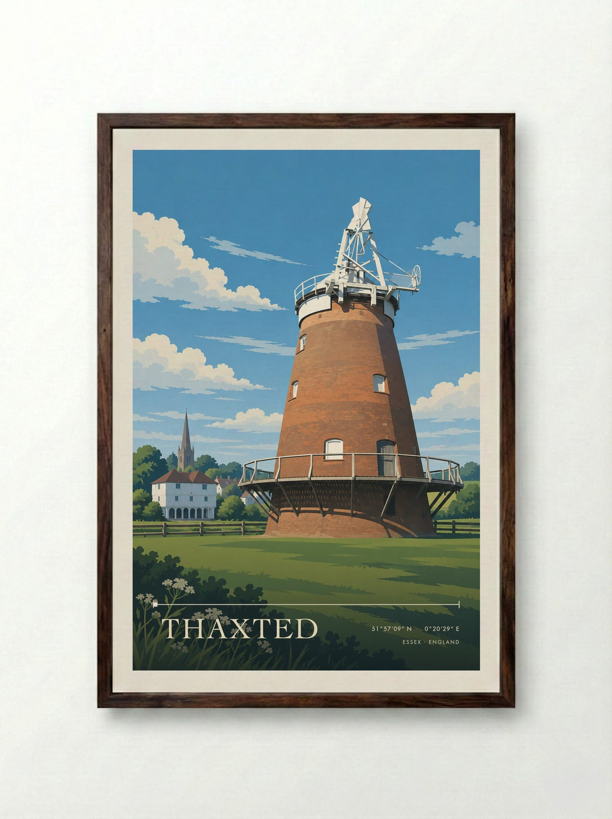 Thaxted, Essex | Travel Poster - Framed Print Dark Wood