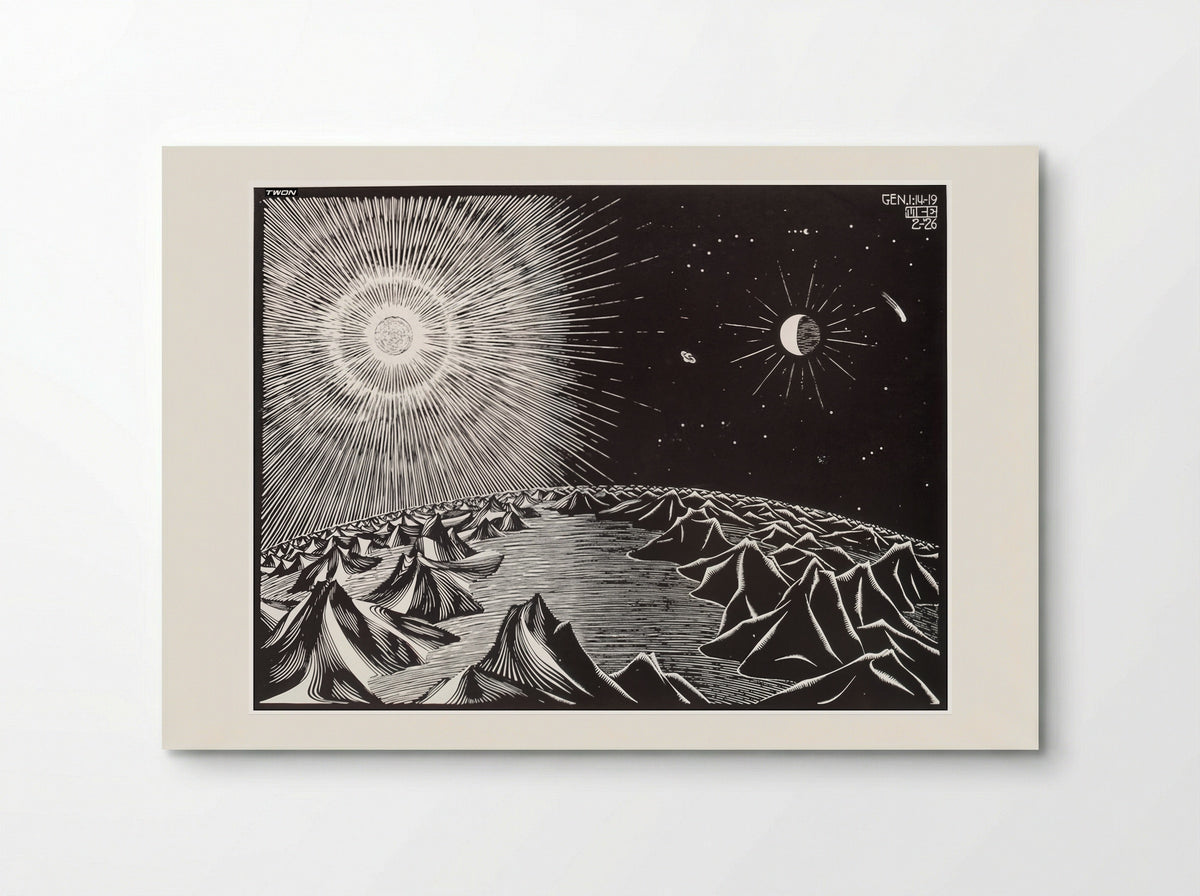 The 4th Day of the Creation - M.C. Escher - Poster