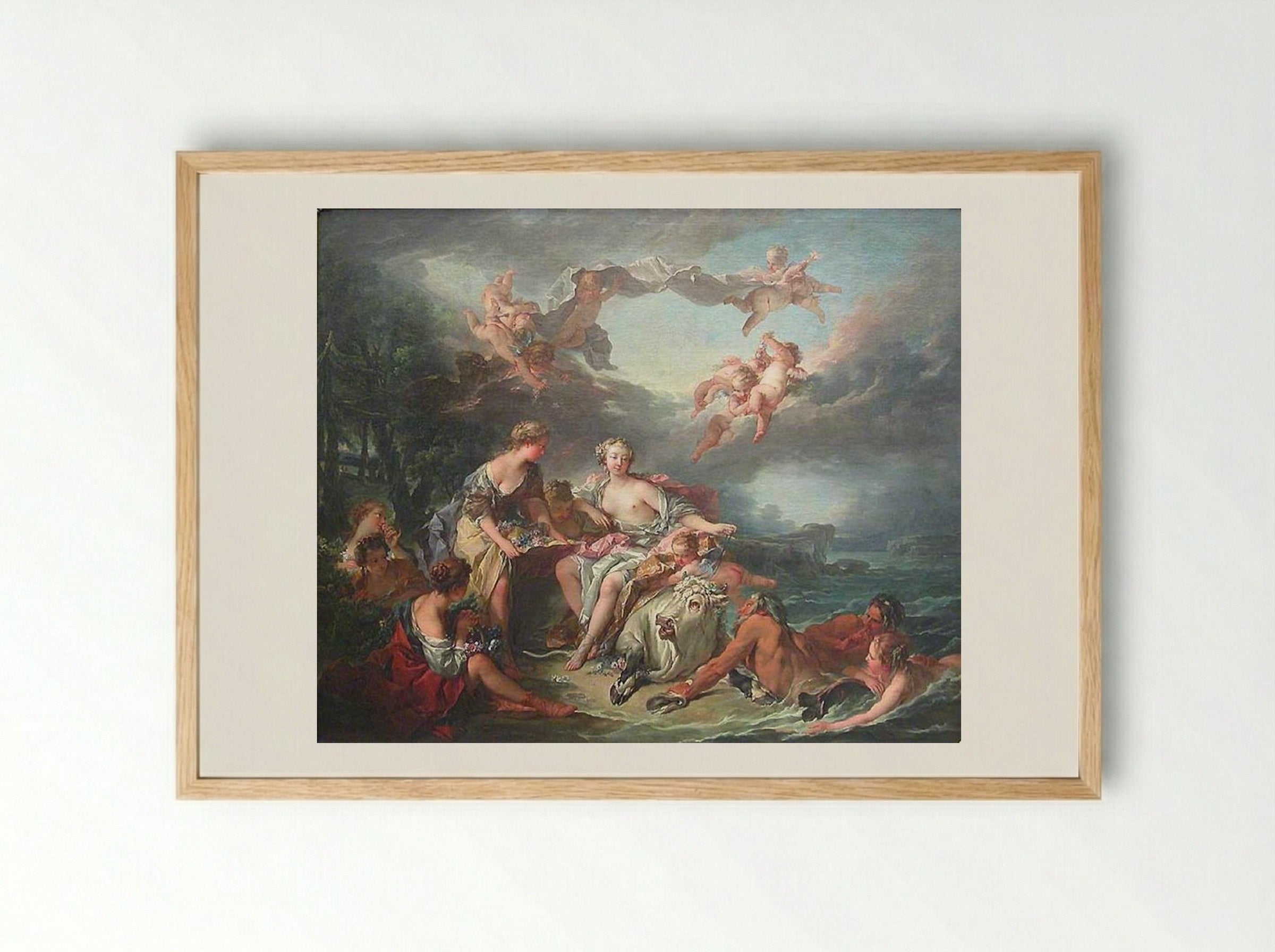 The Abduction of Europe - Francois Boucher - Framed Print Wood