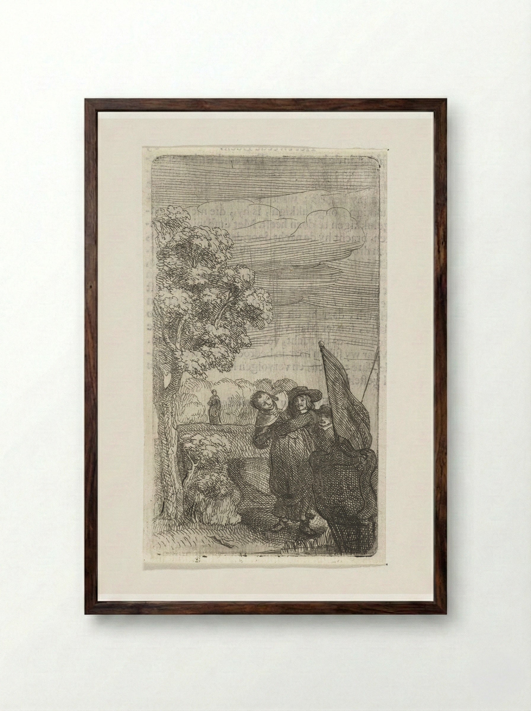 The Abduction of the Woman - Samuel van Hoogstraten - Framed Print Dark Wood