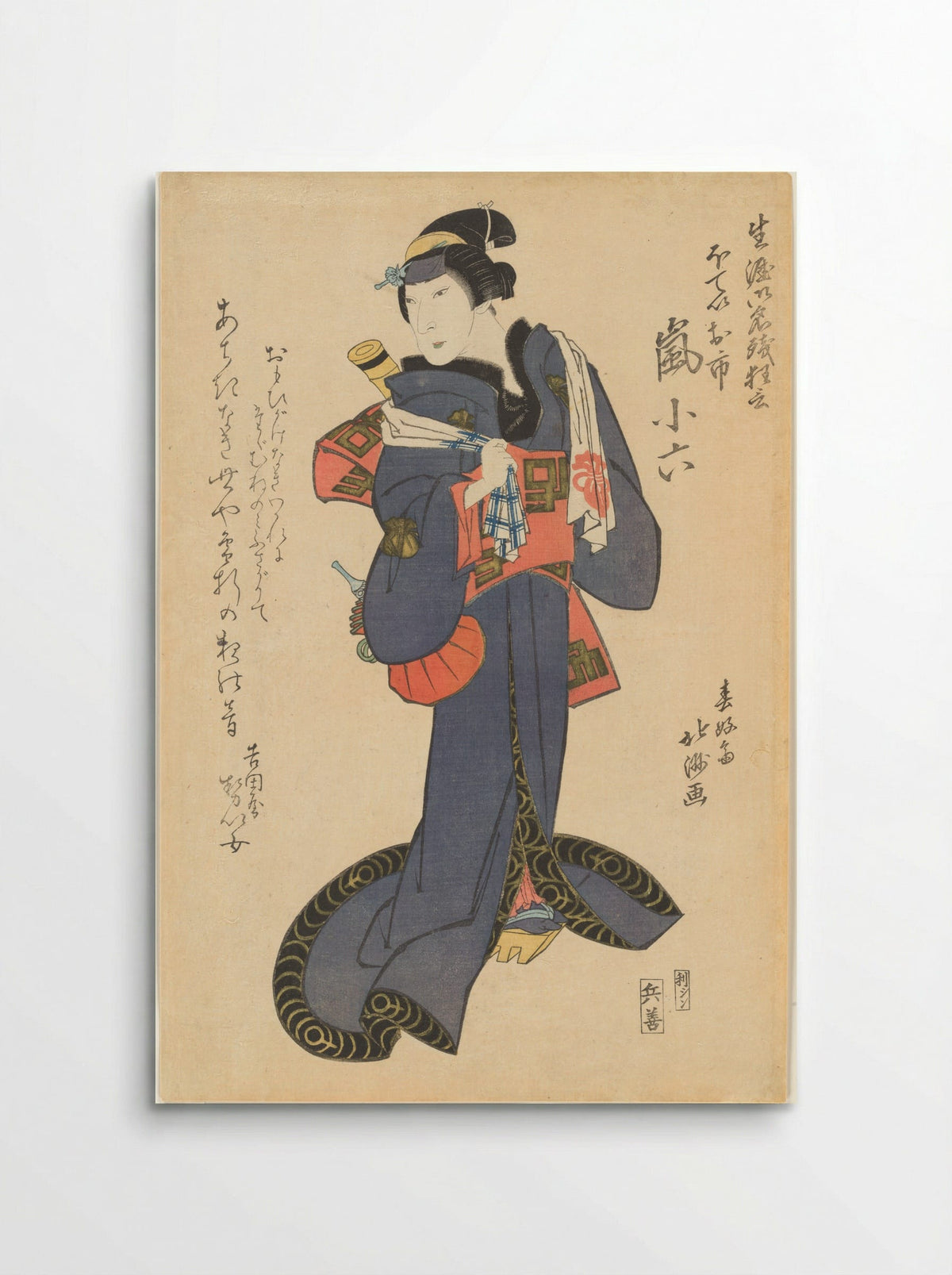 The Actor Arashi Koroku IV - Shunkōsai Hokushū - Poster