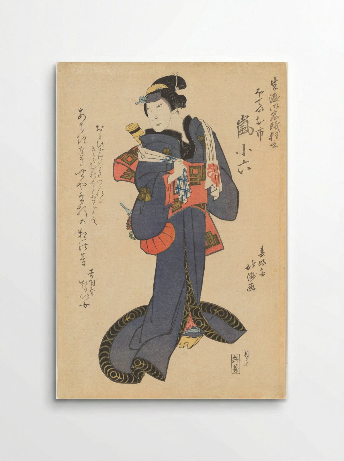 The Actor Arashi Koroku IV - Shunkōsai Hokushū - Poster